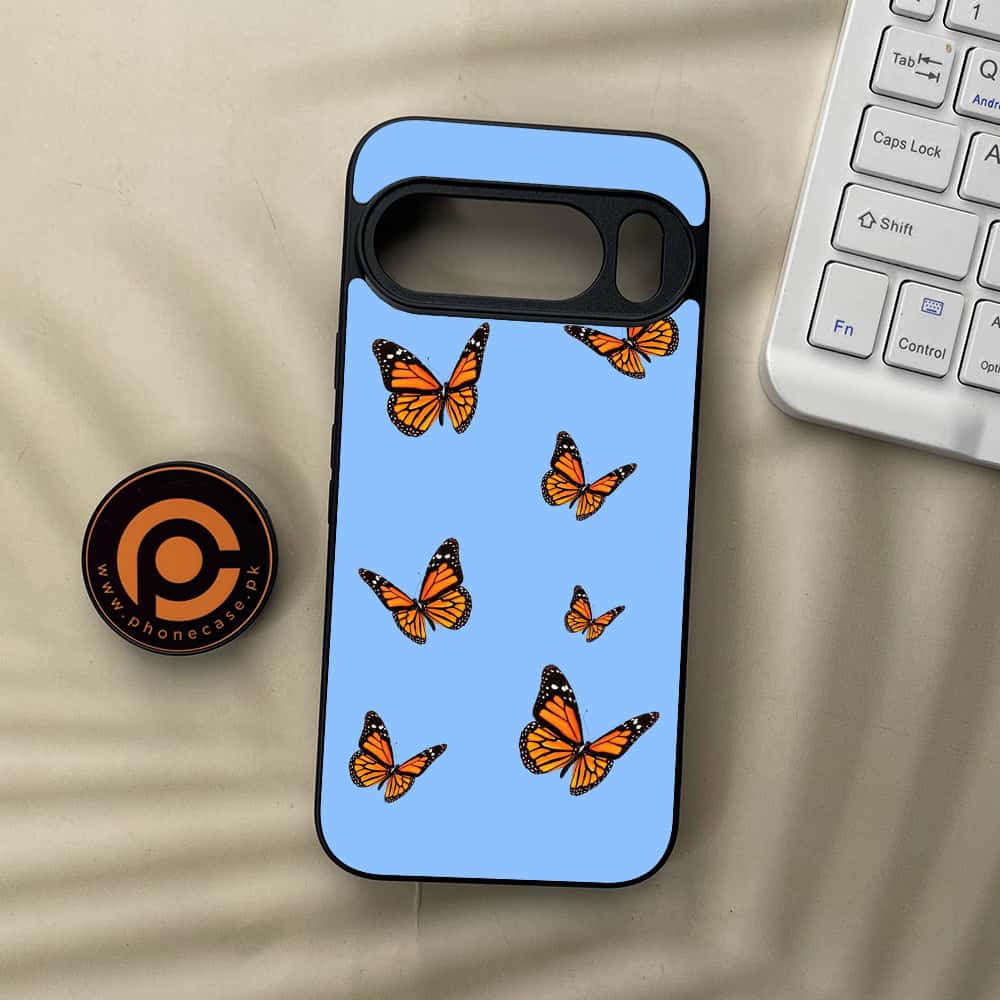 Google Pixel 10 Pro  - Butterflies Design Series - Premium Metal Printed soft Bumper Shock Proof Case