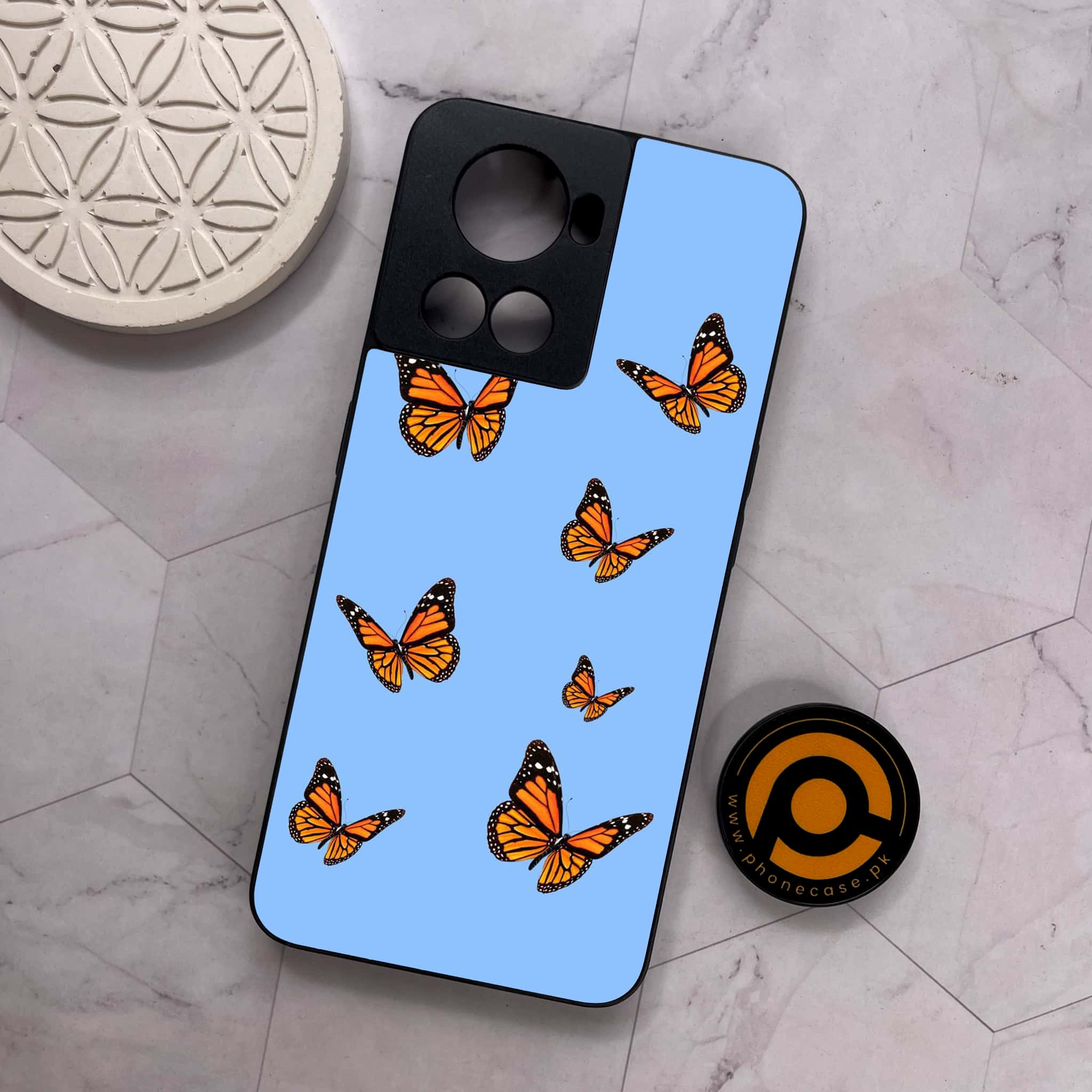 OnePlus 10R - Butterflies Design - Premium Metal Printed soft Bumper shock Proof Case