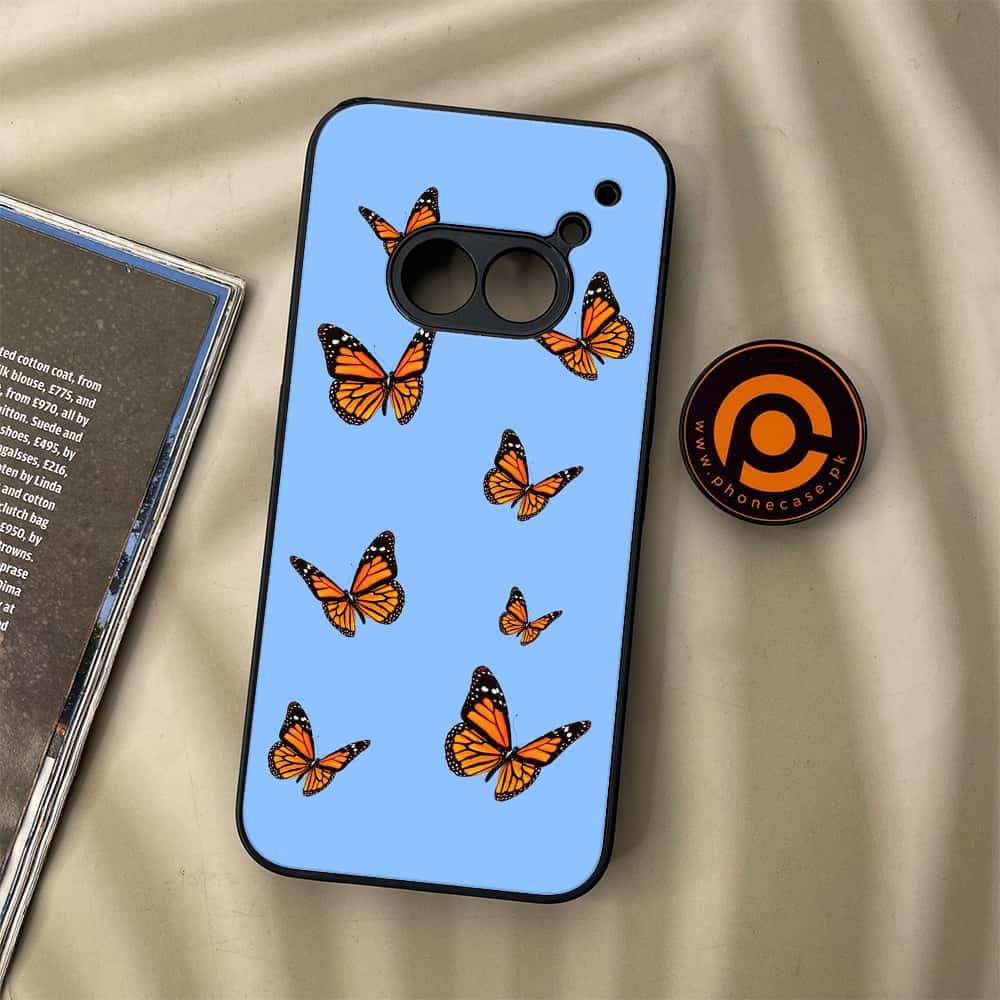 Nothing Phone (2a) - Butterflies Design Series - Premium Metal Printed soft Bumper Shock Proof Case