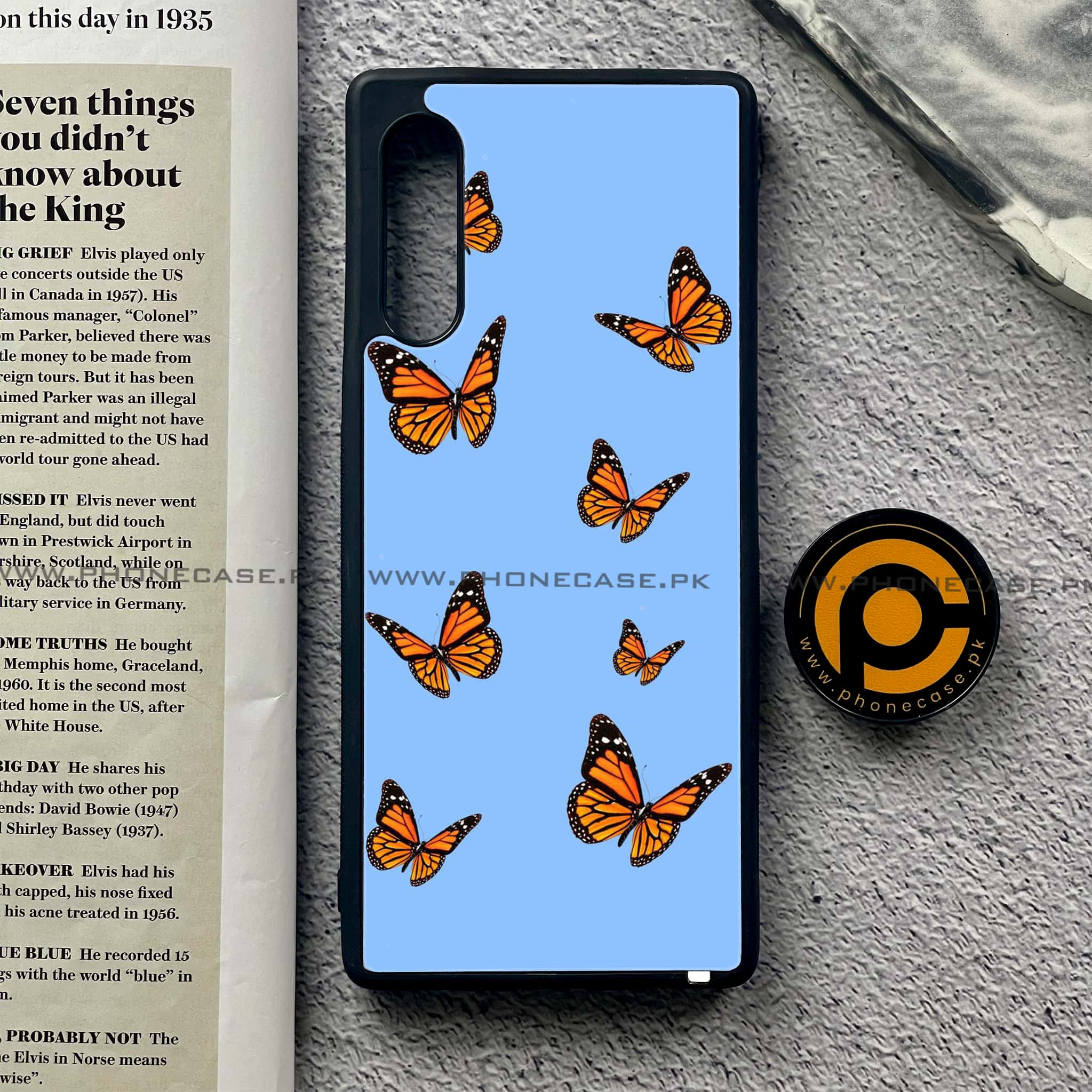LG G9 - Butterflies Design Series - Premium Metal Printed soft Bumper shock Proof Case