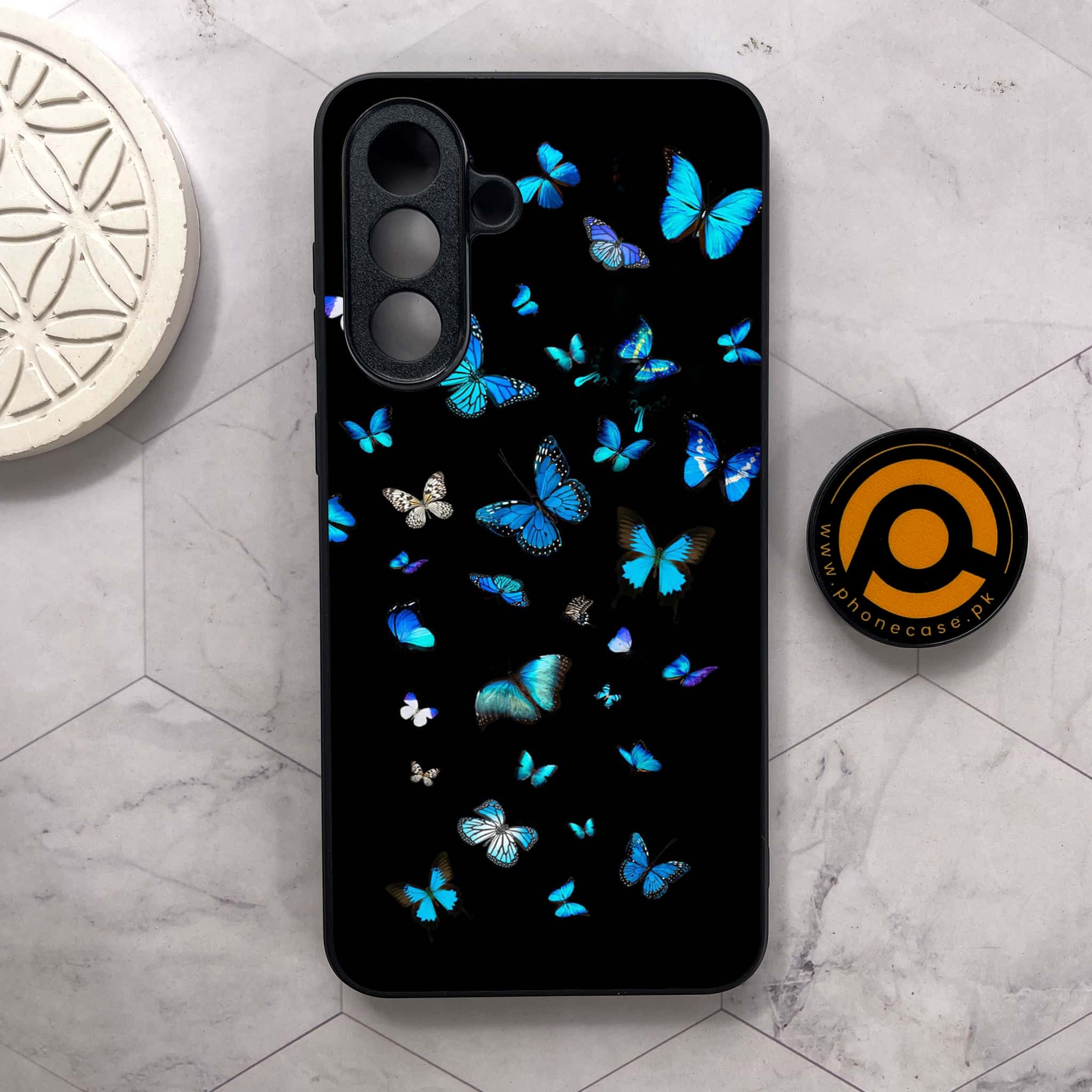 Samsung Galaxy A26 5G - Butterflies Design Series - Premium Metal Printed soft Bumper shock Proof Case