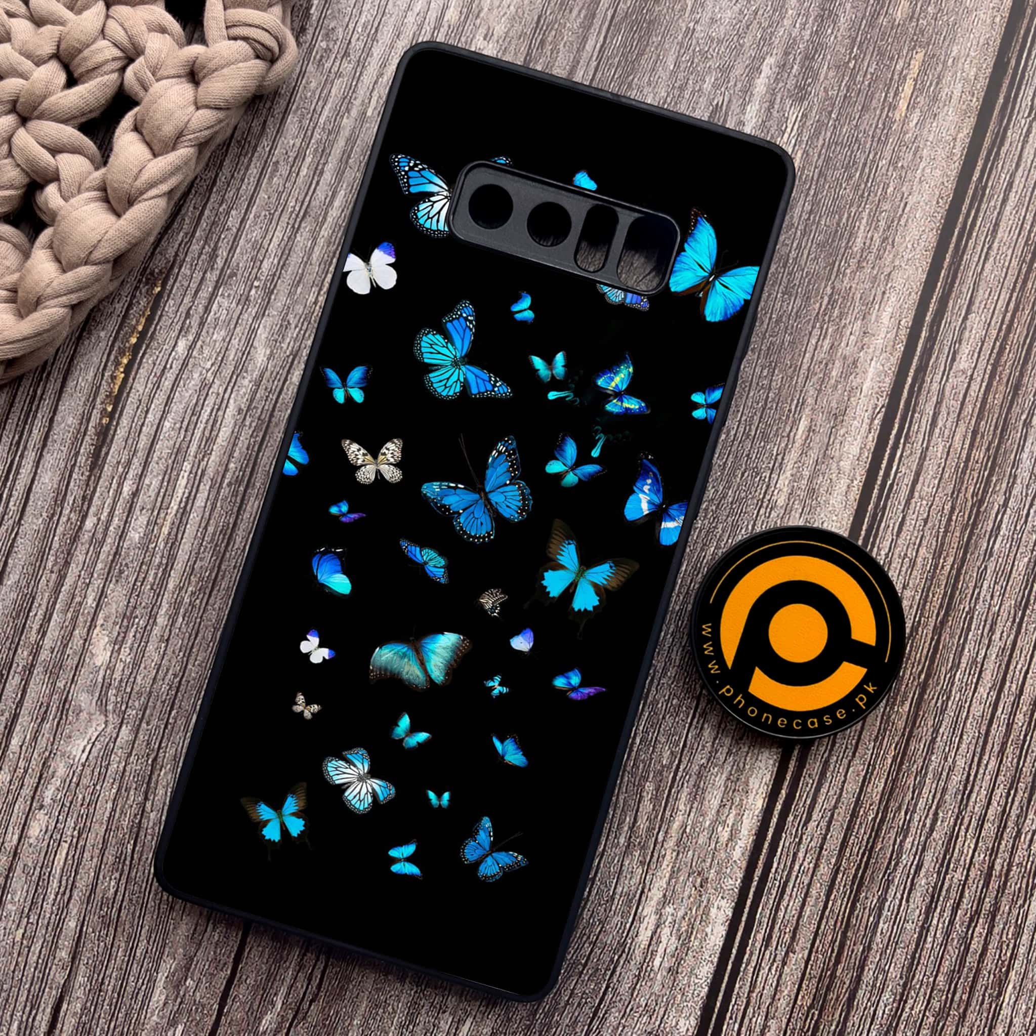 Samsung Galaxy Note 8 - Butterflies Design Series - Premium Metal Printed soft Bumper shock Proof Case