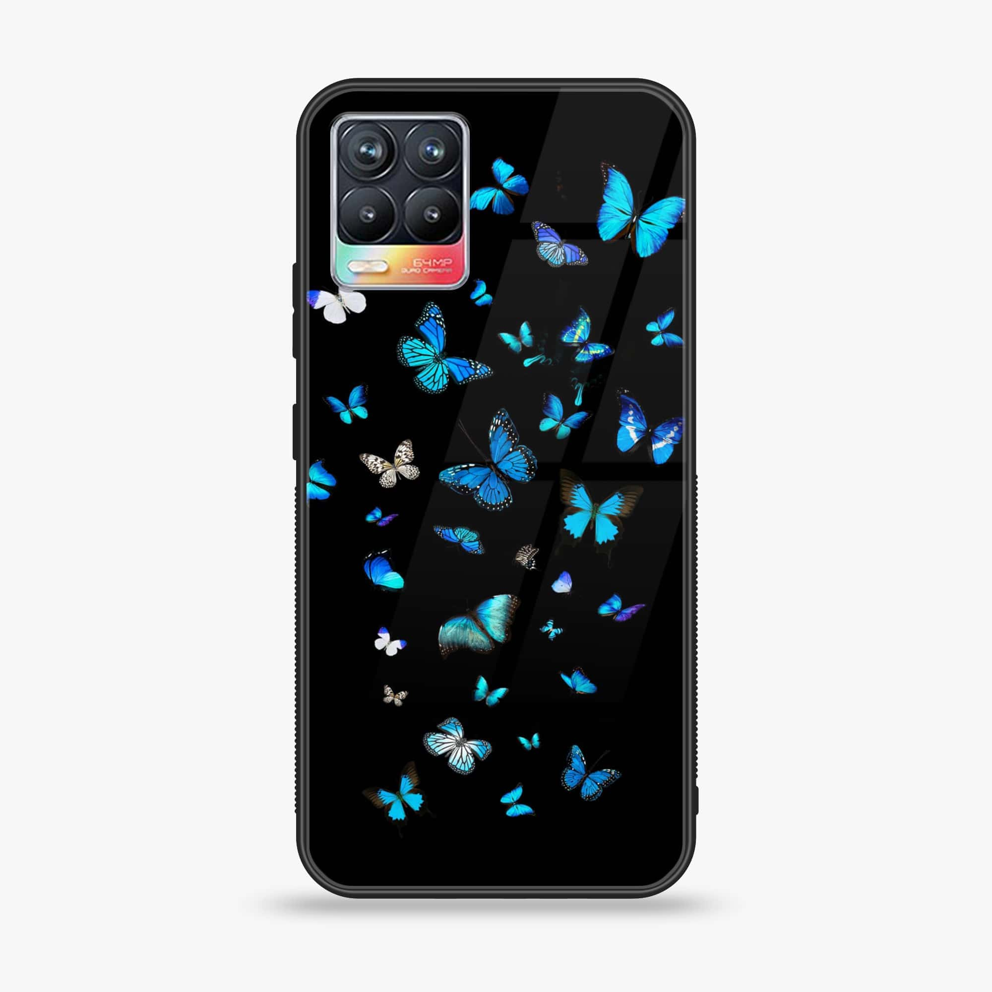 Realme 8 Pro - Butterflies Design Series - Premium Printed Glass soft Bumper shock Proof Case