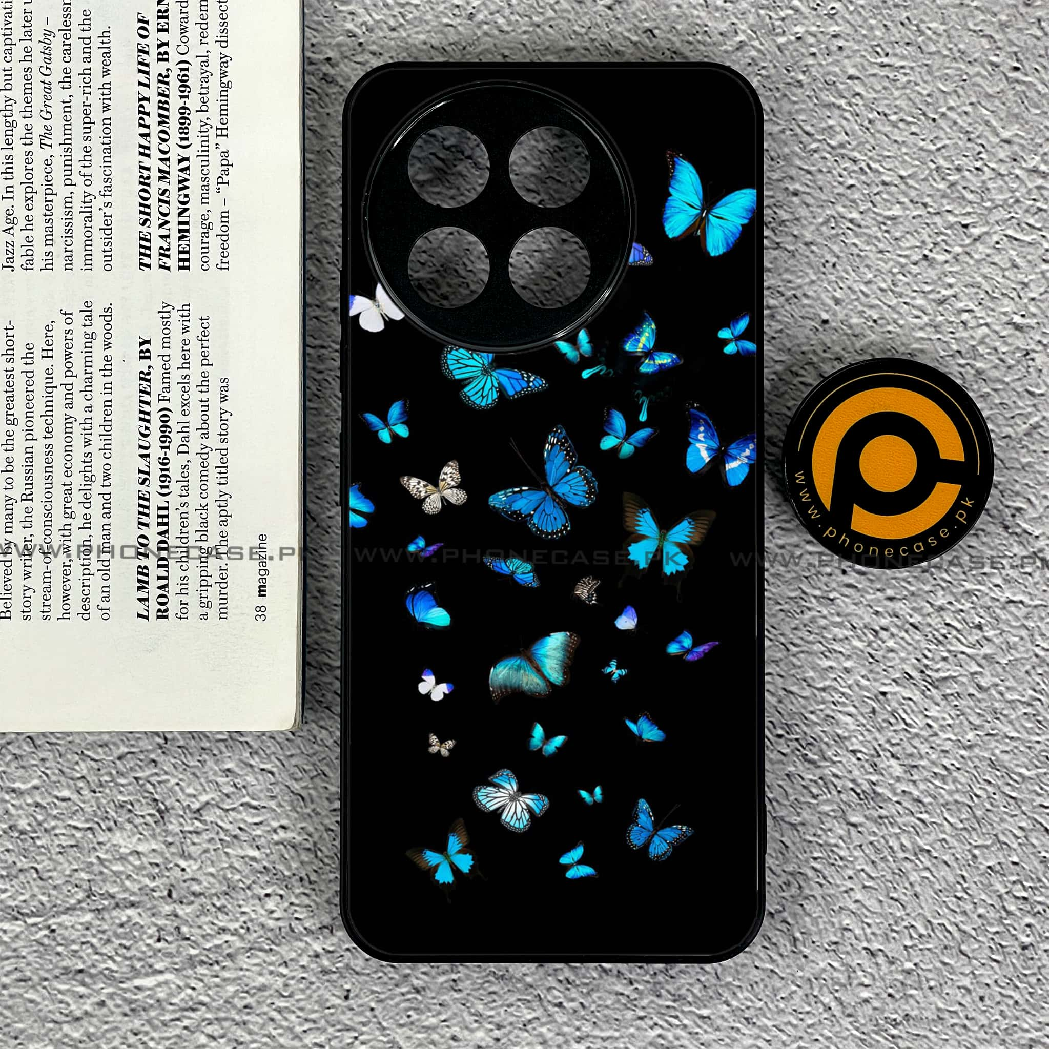 Tecno Spark 30 Pro - Butterflies Design Series - Premium Printed Glass soft Bumper shock Proof Case