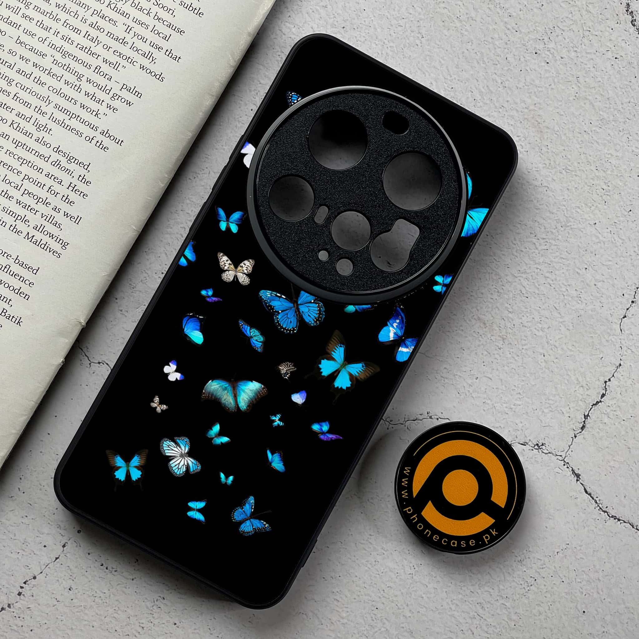 Xiaomi 15 Ultra - Butterflies Design Series - Premium Metal Printed Soft Bumper Shockproof Case