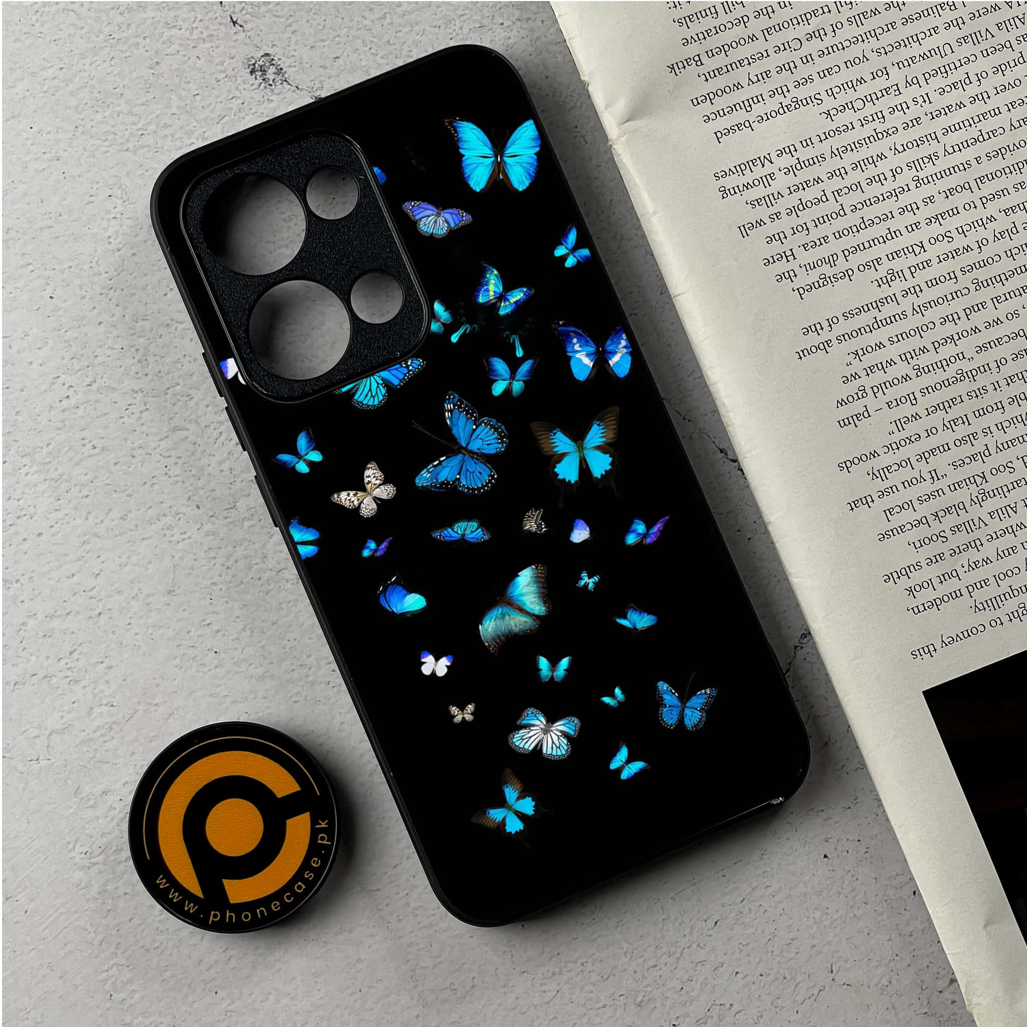 Oppo Reno 13 - Butterflies Design Series - Premium Metal Printed Soft Bumper Shockproof Case