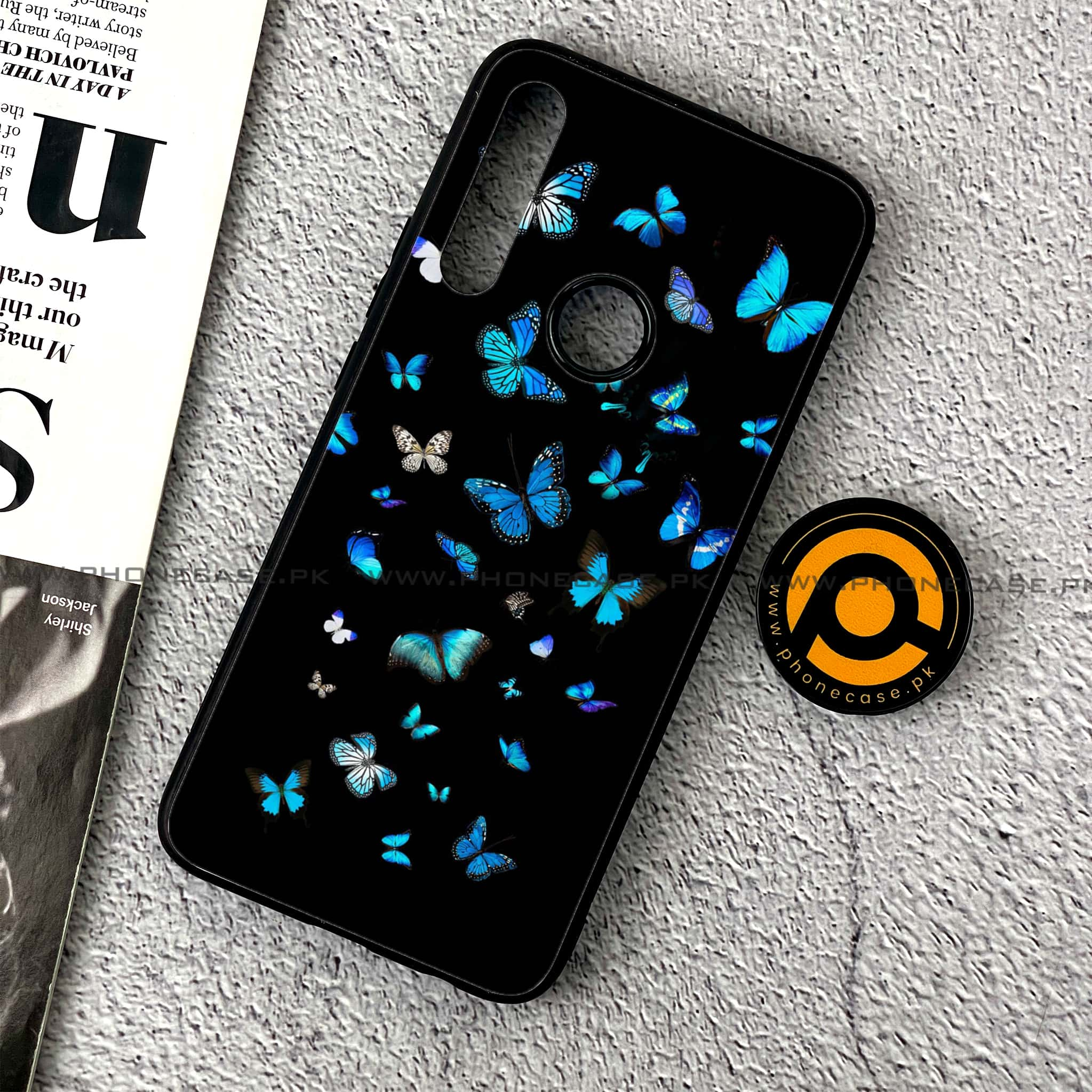 Huawei Y9 Prime (2019) - Butterflies Design Series - Premium Printed Glass soft Bumper shock Proof Case