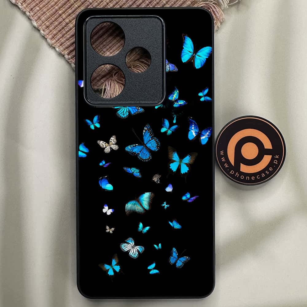 Realme GT 7T - Butterflies Design Series - Premium Metal Printed soft Bumper shock Proof Case