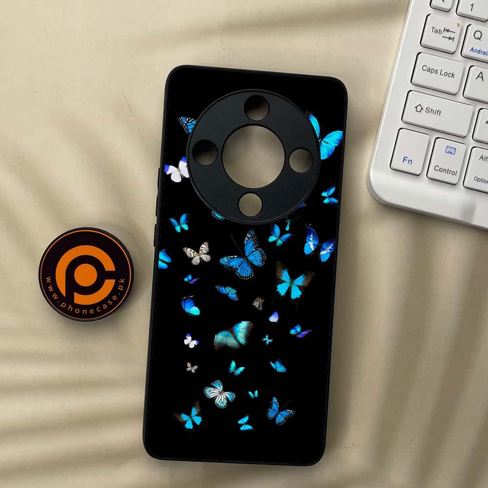 HONOR X9b 5G - Butterflies Design Series - Premium Metal  Printed soft Bumper shock Proof Case