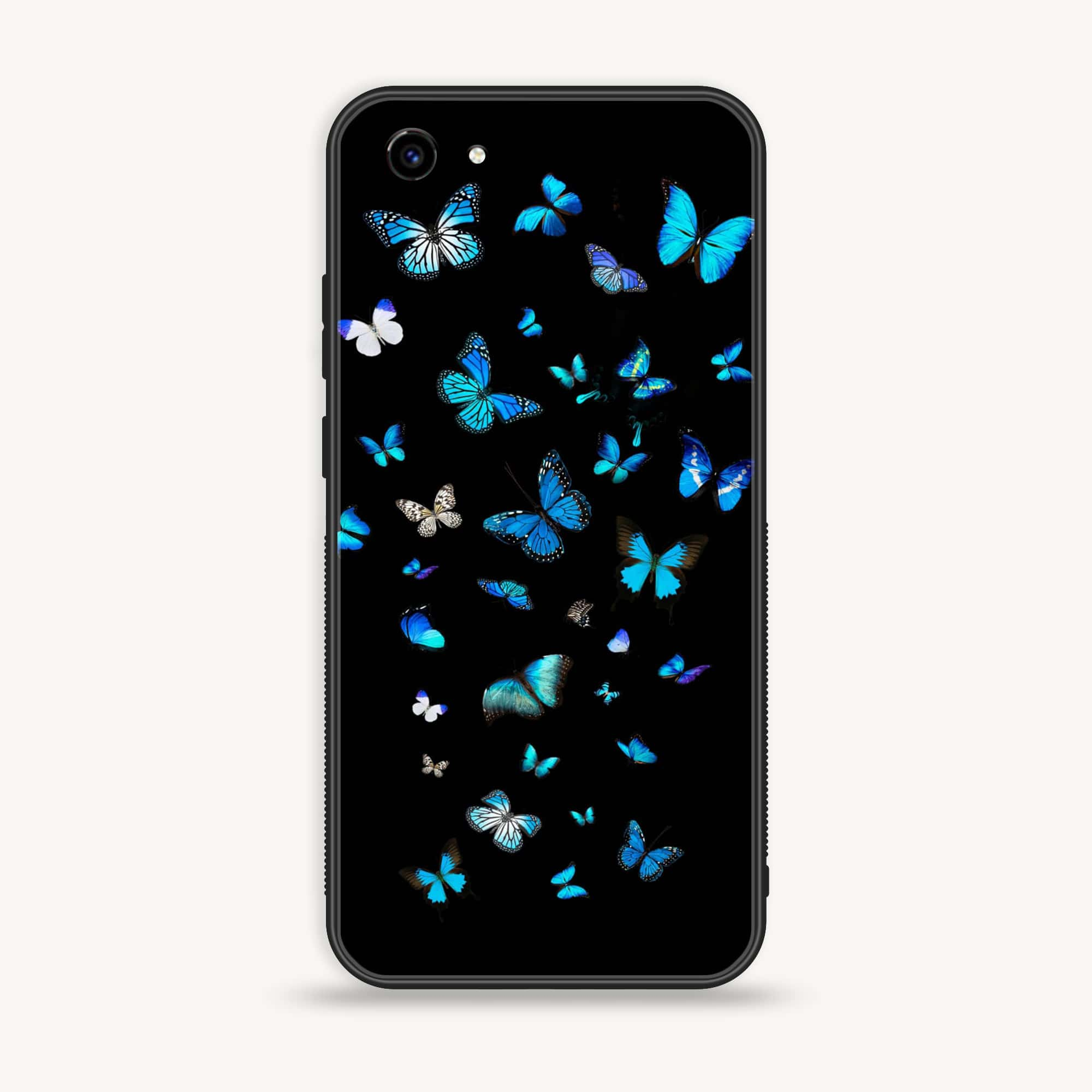 Vivo Y83 - Butterflies Design Series - Premium Printed Glass soft Bumper shock Proof Case