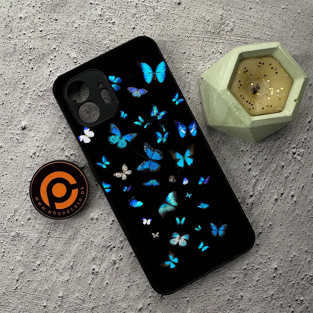 Nothing Phone 2 - Butterflies Design Series - Premium Metal  Printed soft Bumper shock Proof Case