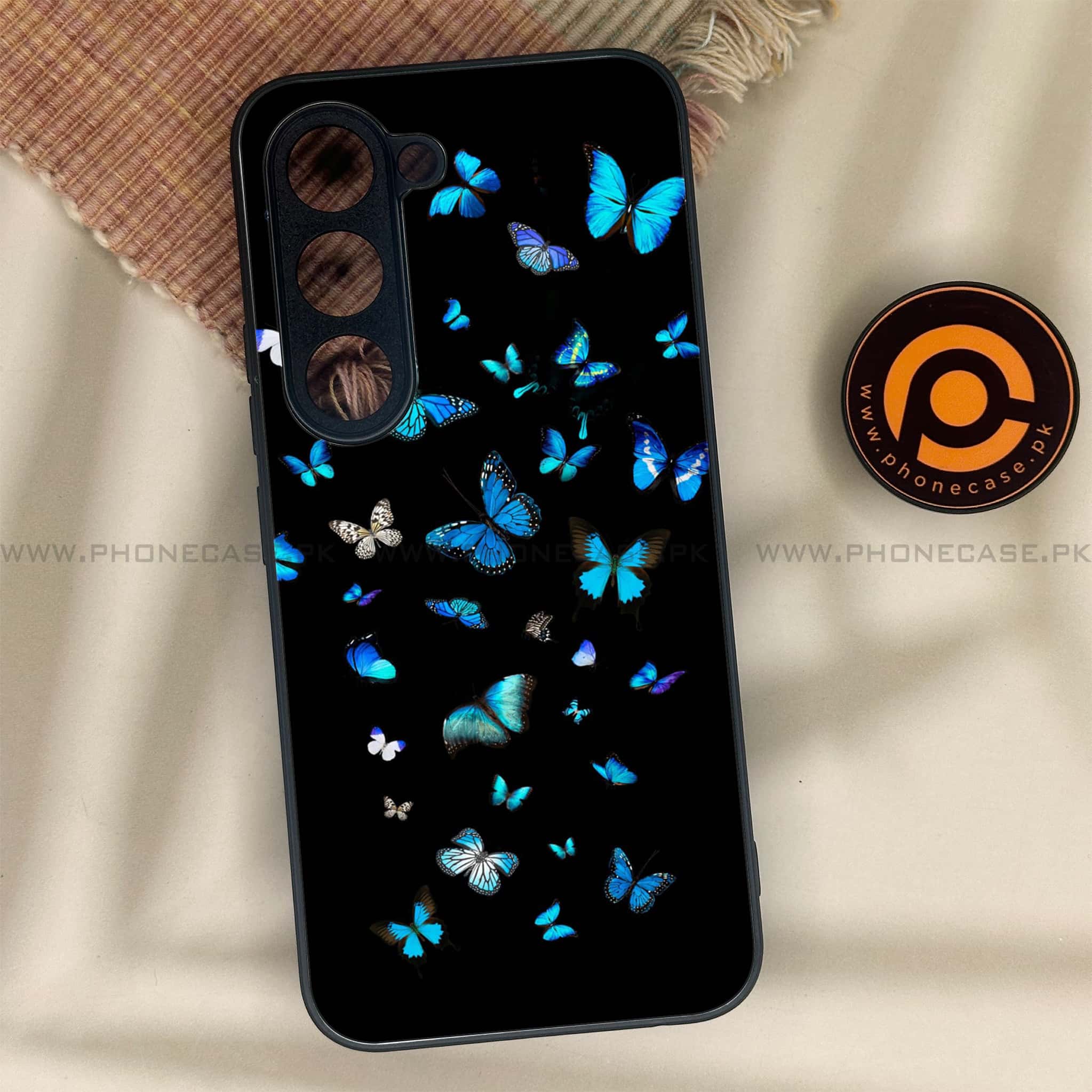 Tecno Spark 40 Pro - Butterflies Design Series - Premium Metal Printed soft Bumper shock Proof Case