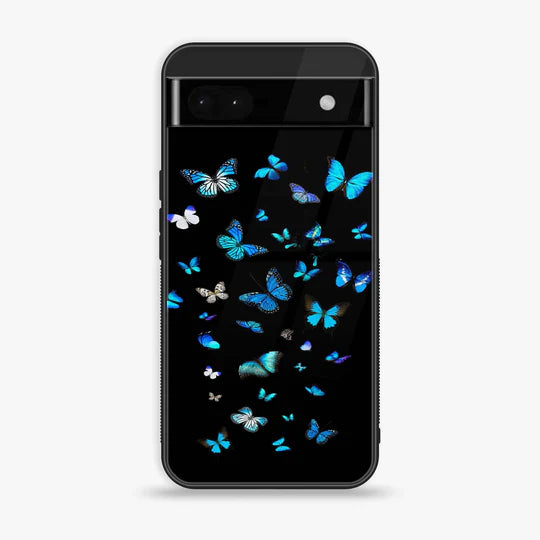 Google Pixel 6A - Butterflies Design  4 - Premium Metal Printed soft Bumper Shock Proof Case CS-32057 CS-34865