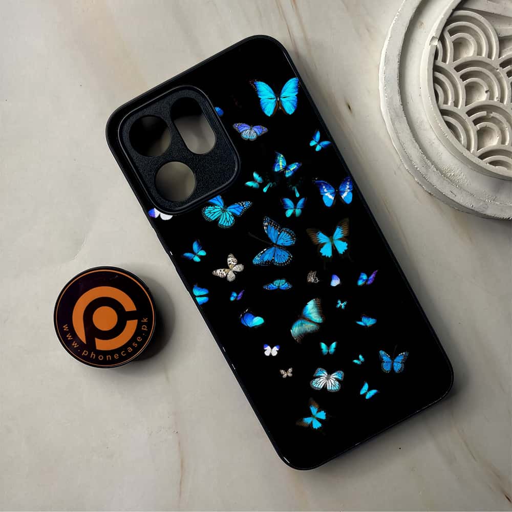 Oppo Reno 14F - Butterflies Design Series - Premium Metal Printed Soft Bumper Shockproof Case