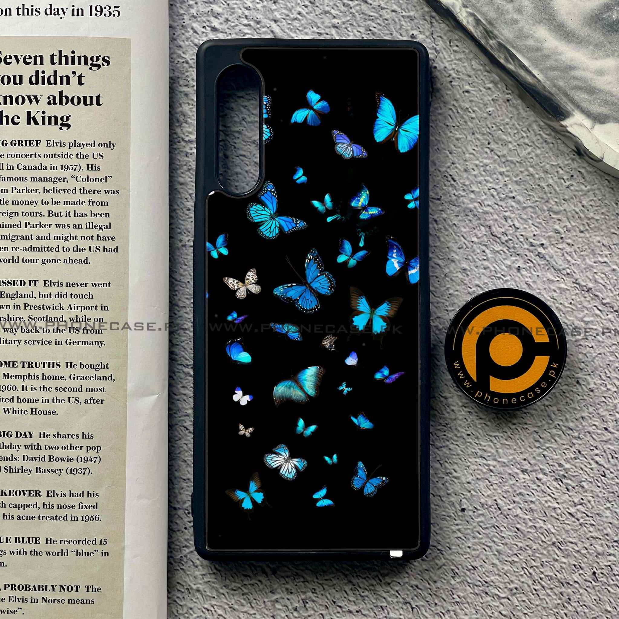 LG G9 - Butterflies Design Series - Premium Metal Printed soft Bumper shock Proof Case