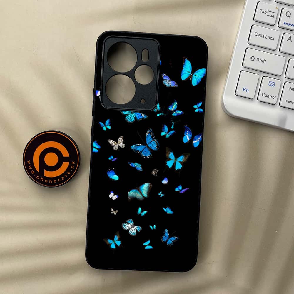 Realme 14 5G - Butterflies Design Series - Premium Metal Printed soft Bumper Shock Proof Case
