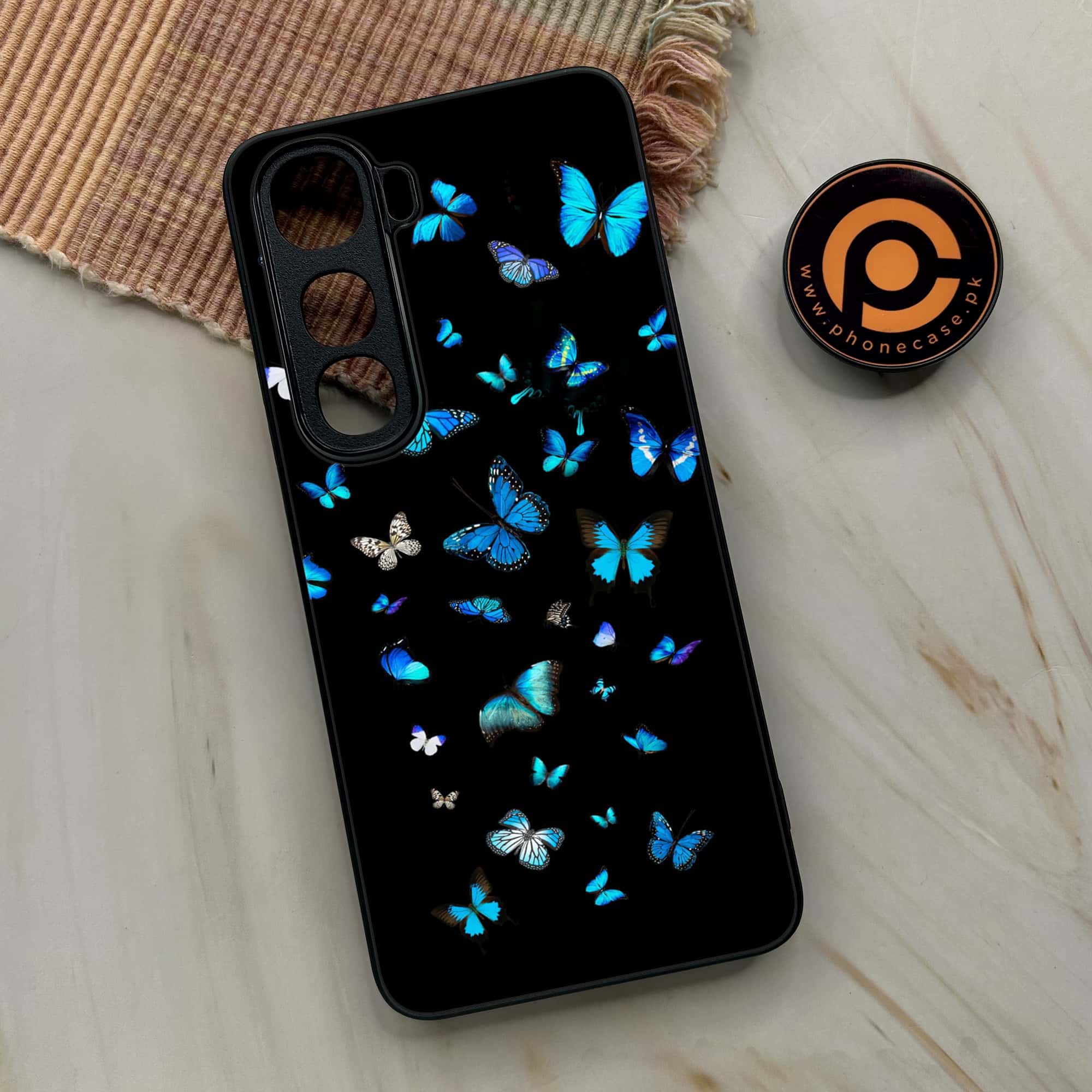 Vivo Y400 - Butterflies Design Series - Premium Metal Printed soft Bumper shock Proof Case