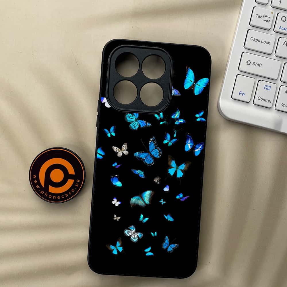 Honor X5b Plus - Butterflies Design Series - Premium Metal  Printed soft Bumper shock Proof Case