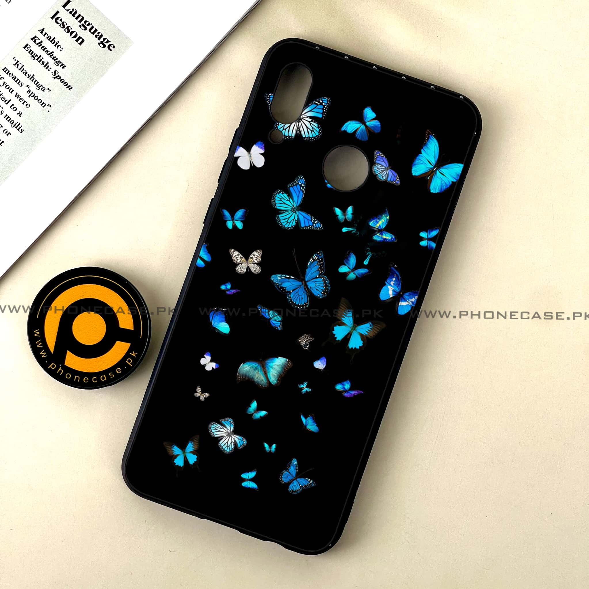 Huawei Nova 3 - Butterflies Design Series - Premium Printed Glass soft Bumper shock Proof Case