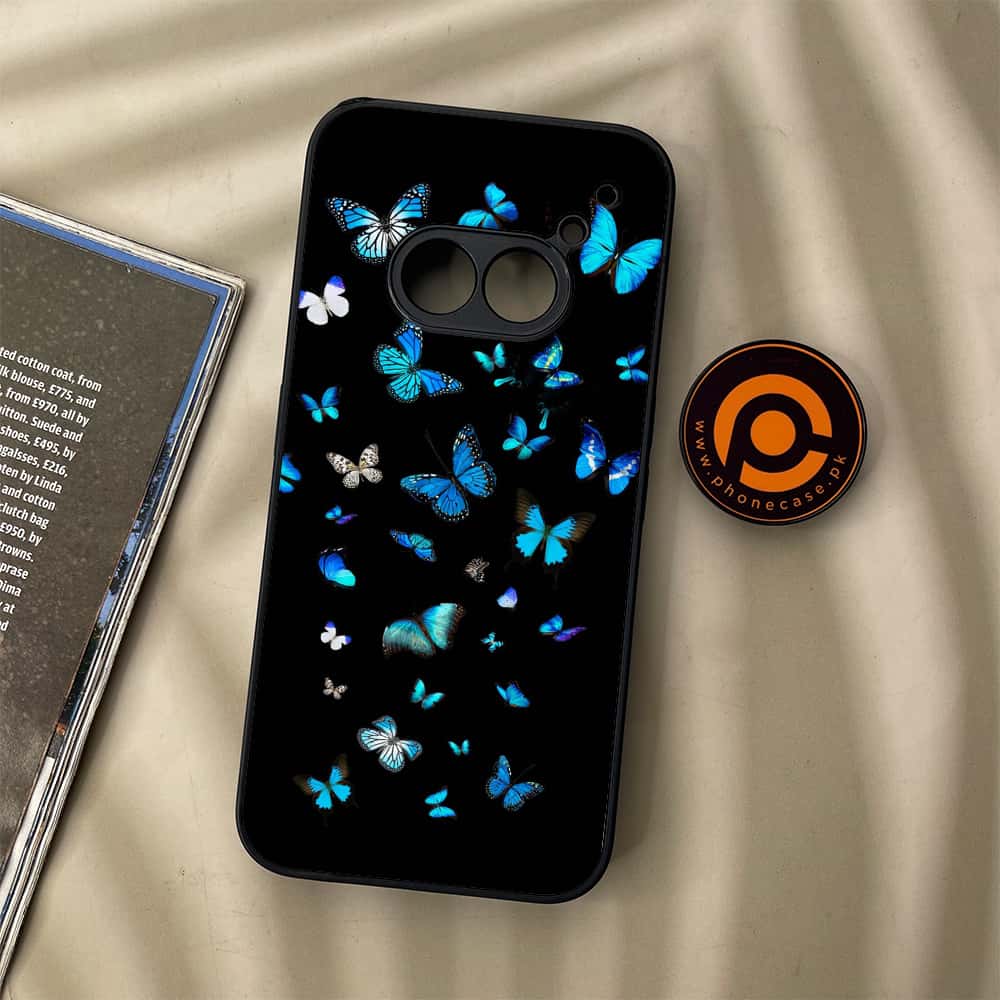 Nothing Phone (2a) - Butterflies Design Series - Premium Metal Printed soft Bumper Shock Proof Case
