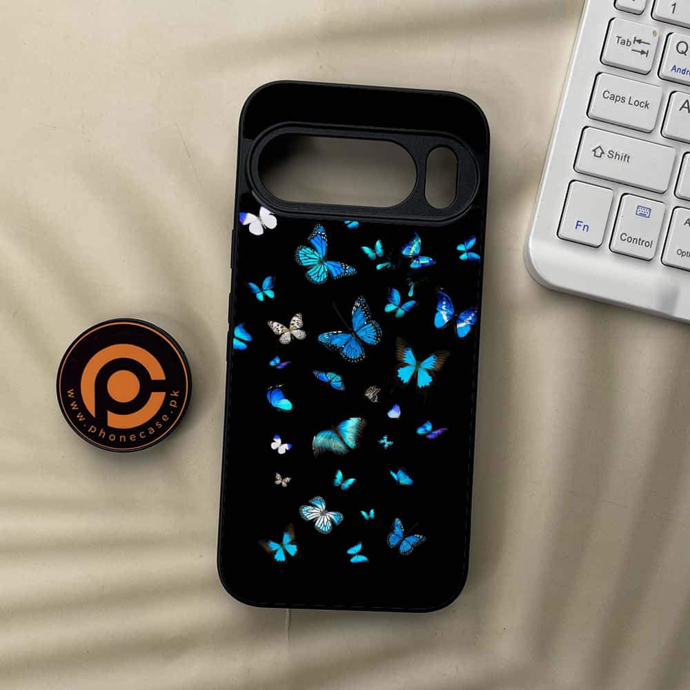 Google Pixel 10 Pro  - Butterflies Design Series - Premium Metal Printed soft Bumper Shock Proof Case