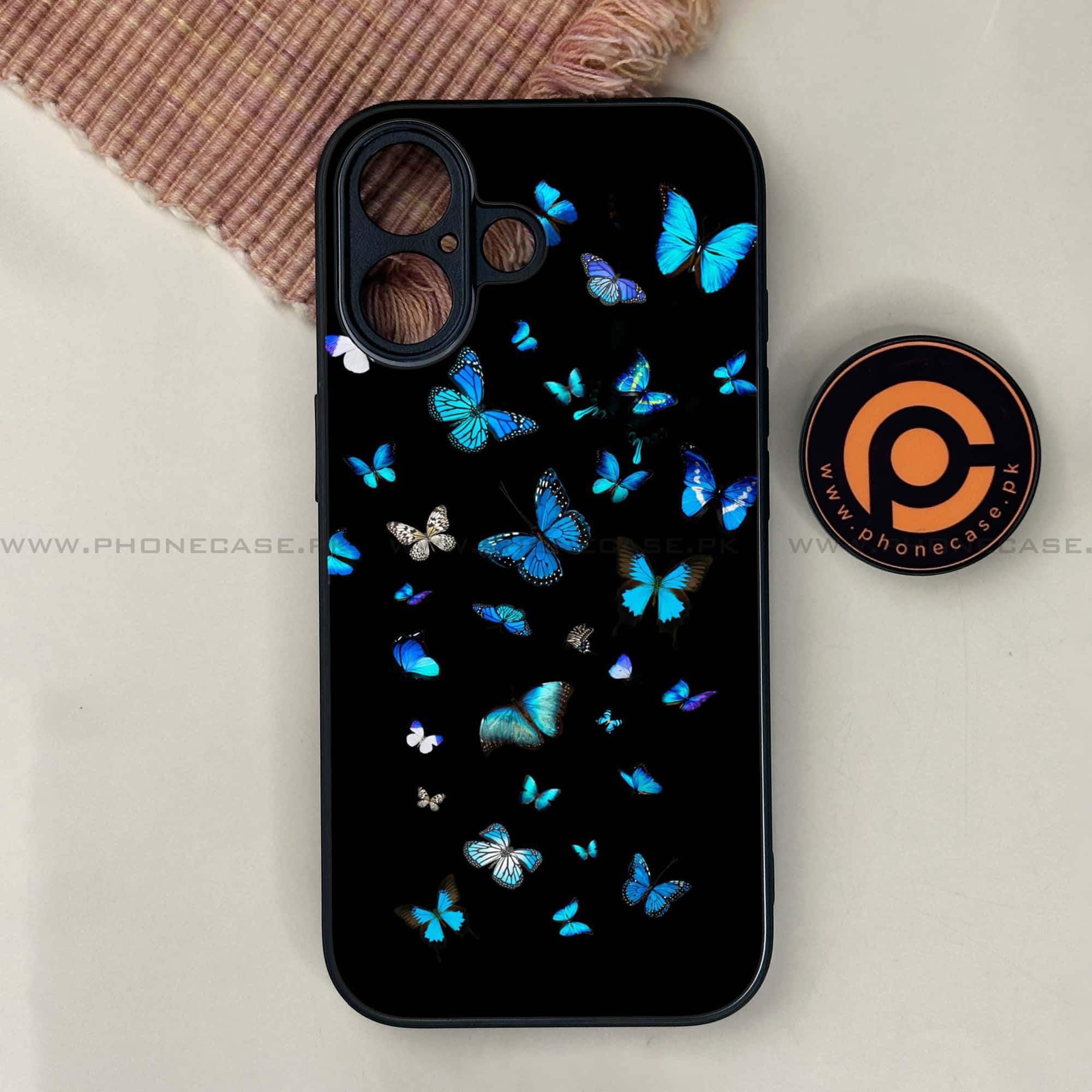 Butterflies Design- Premium Printed Metal soft Bumper shock Proof Case All Models