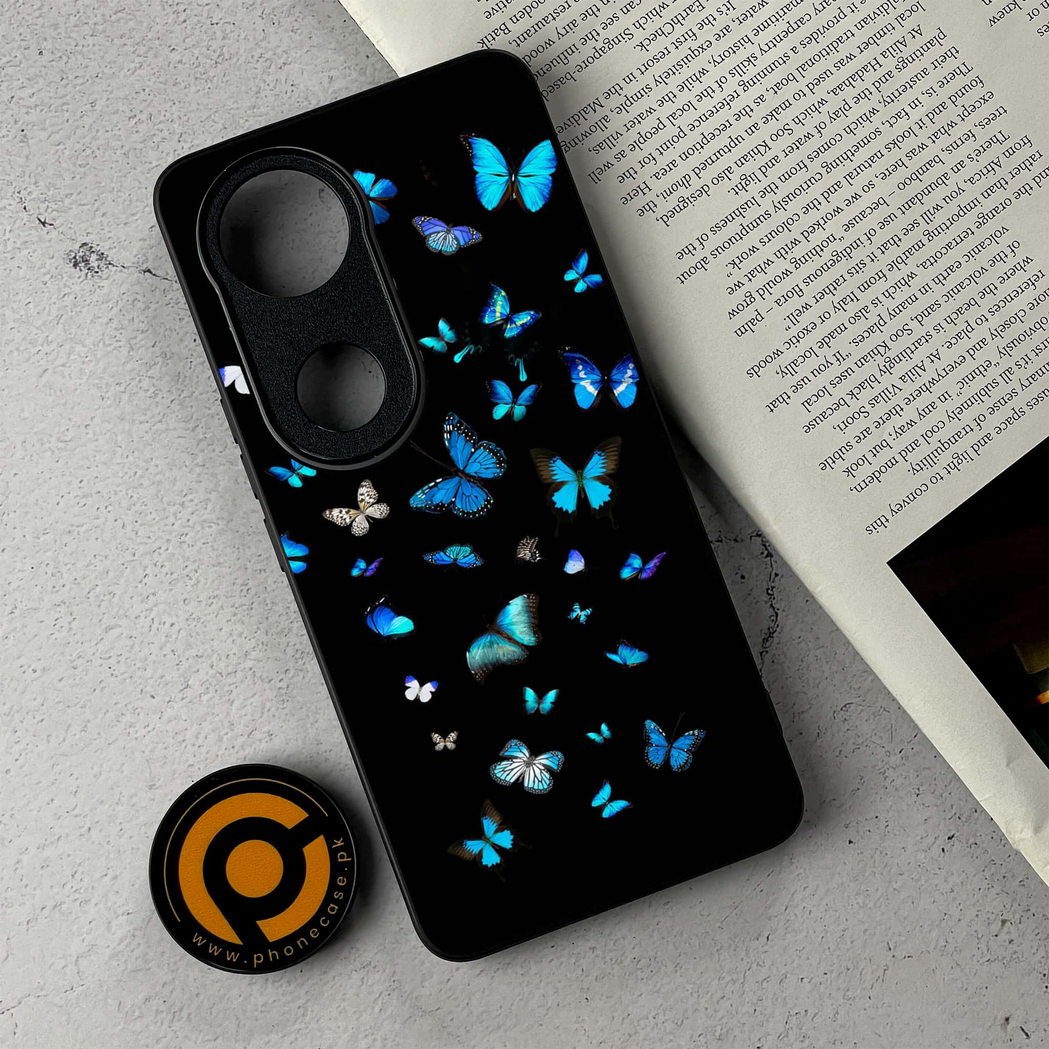 Vivo V50 - Butterflies Design - Premium Metal Printed Soft Bumper Shockproof Case