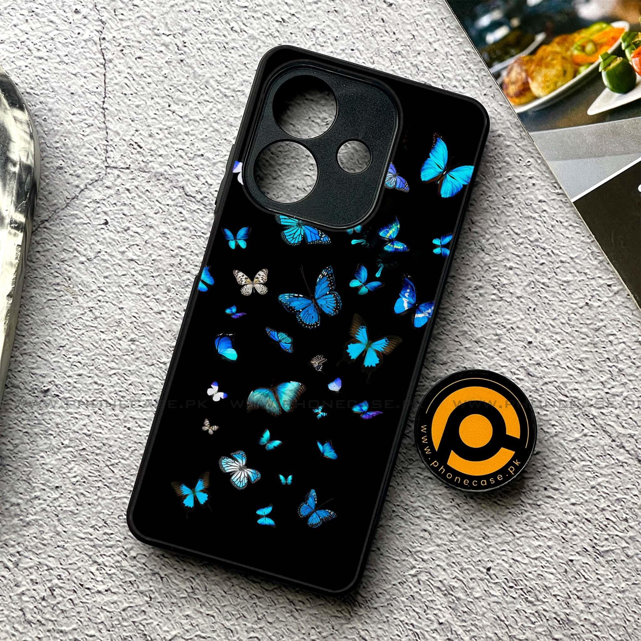 Oppo A3 2024 -Butterflies Design Series - Premium Printed Metal soft Bumper shock Proof Case