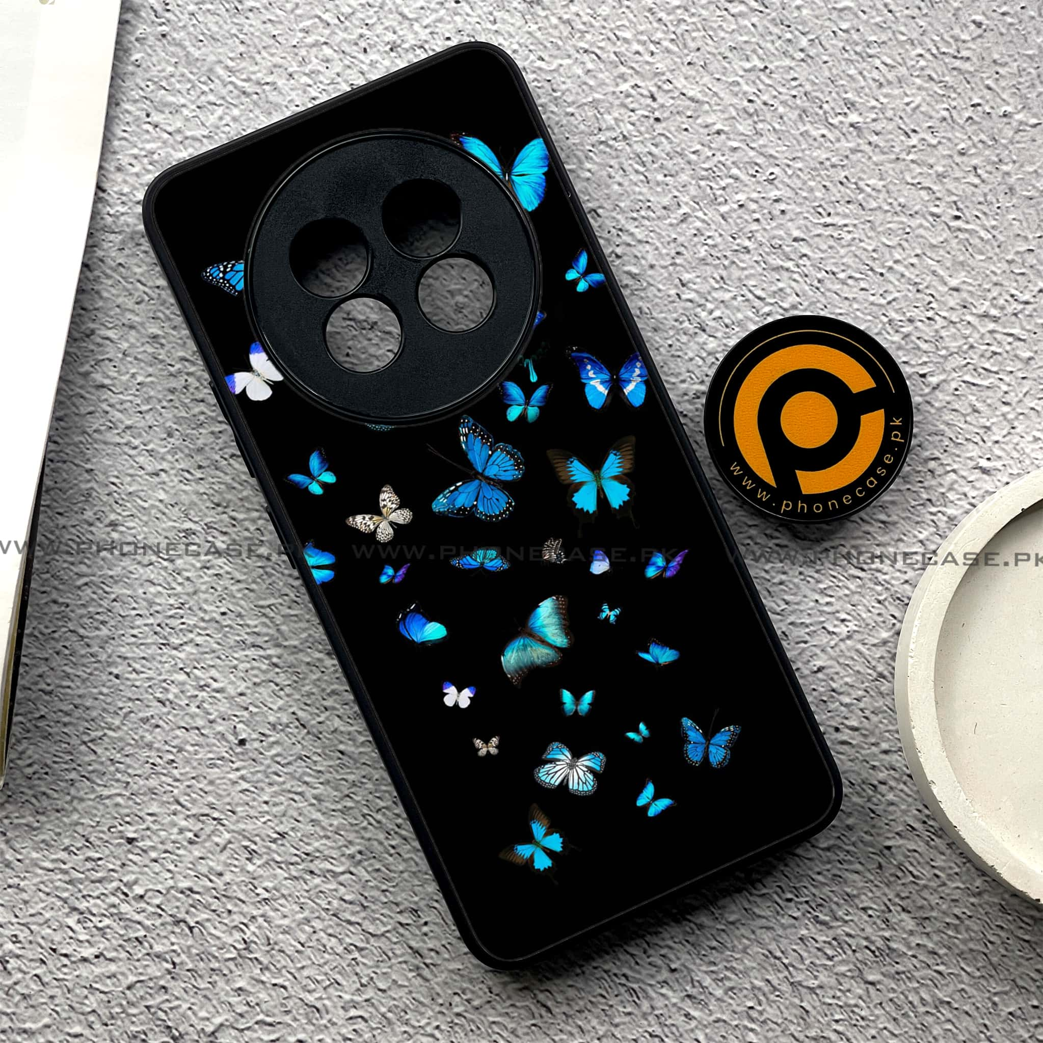 Realme 13 Plus - Butterflies Design - Premium Printed Metal soft Bumper shock Proof Case