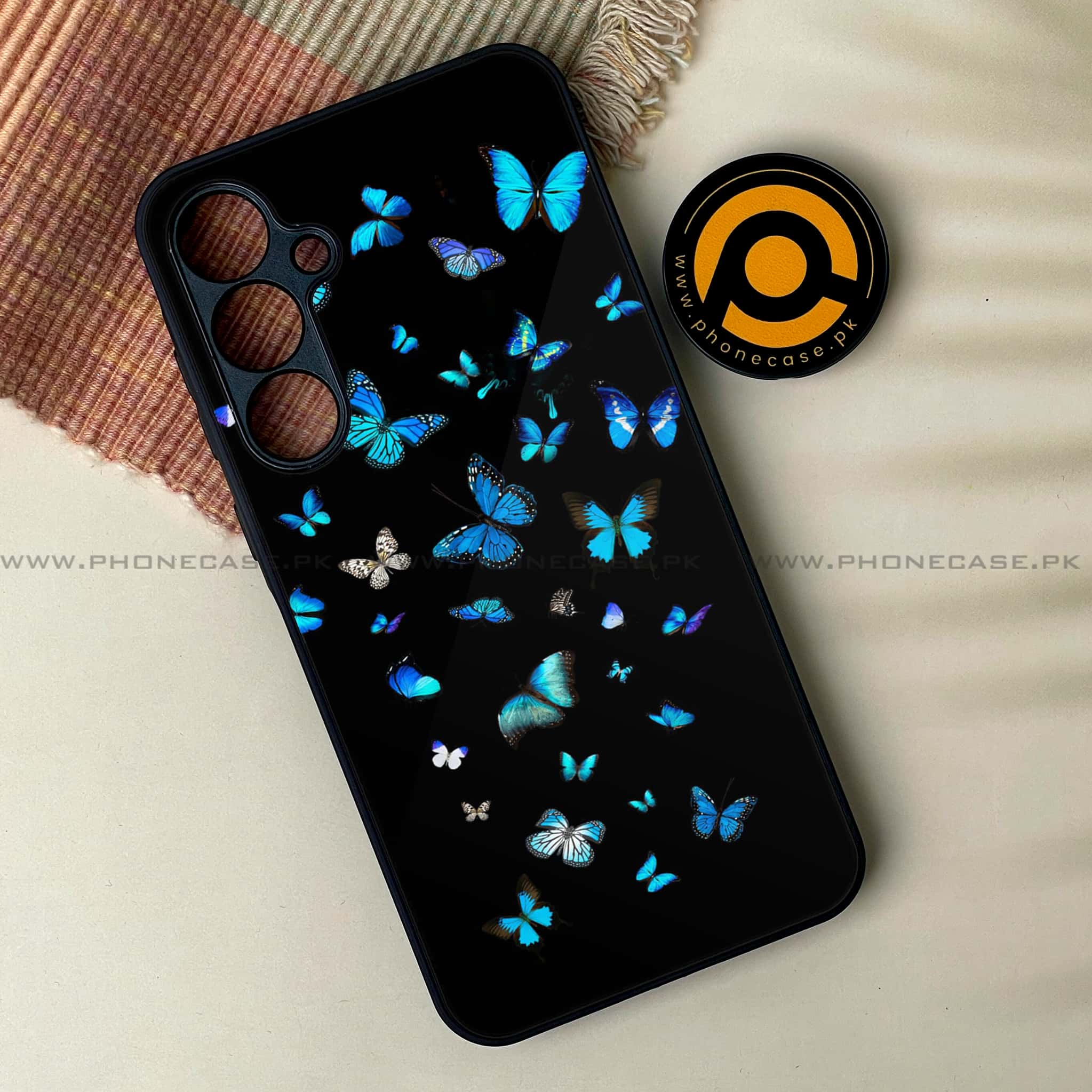 Samsung Galaxy A14 - Butterflies Design Series - Premium Printed Glass soft Bumper shock Proof Case