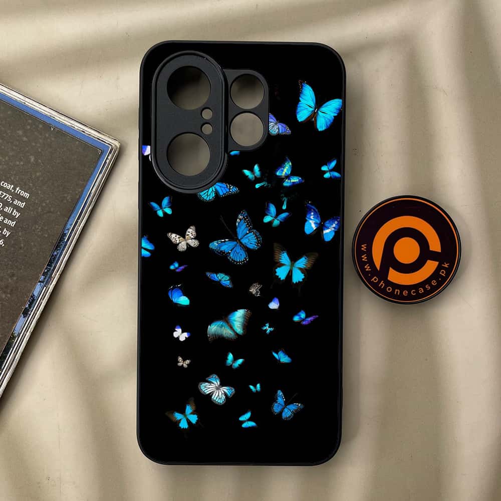 Vivo X200 FE - Butterflies Design Series - Premium Metal Printed soft Bumper Shock Proof Case