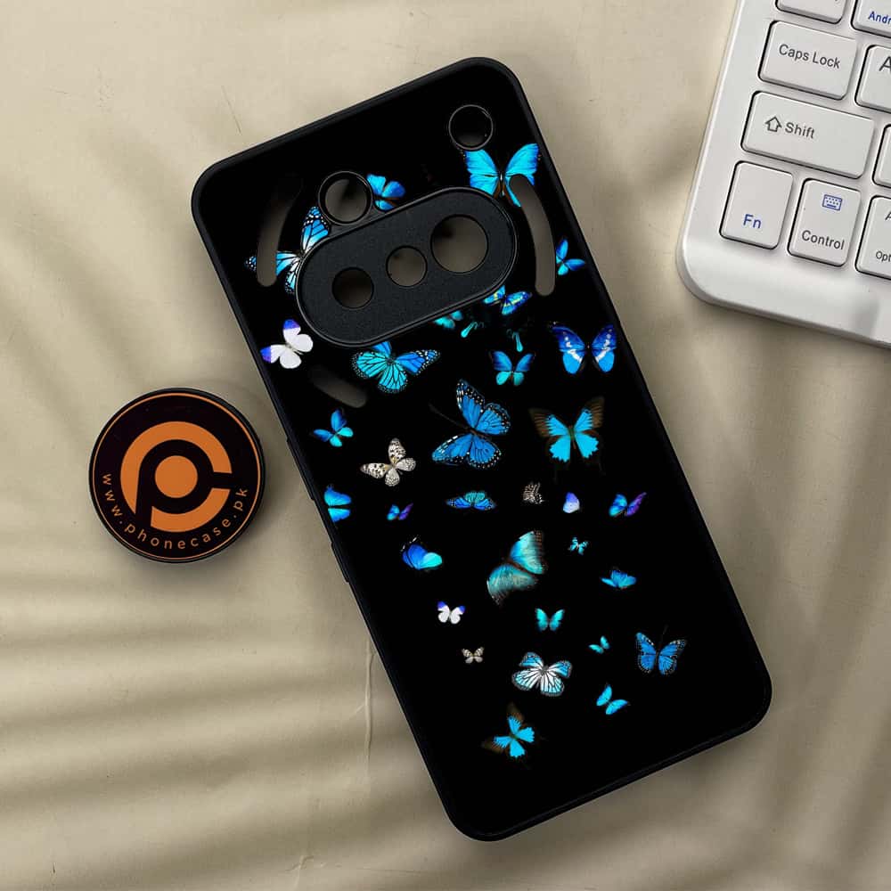 Nothing Phone 3a - Butterflies Design Series - Premium Metal  Printed soft Bumper shock Proof Case