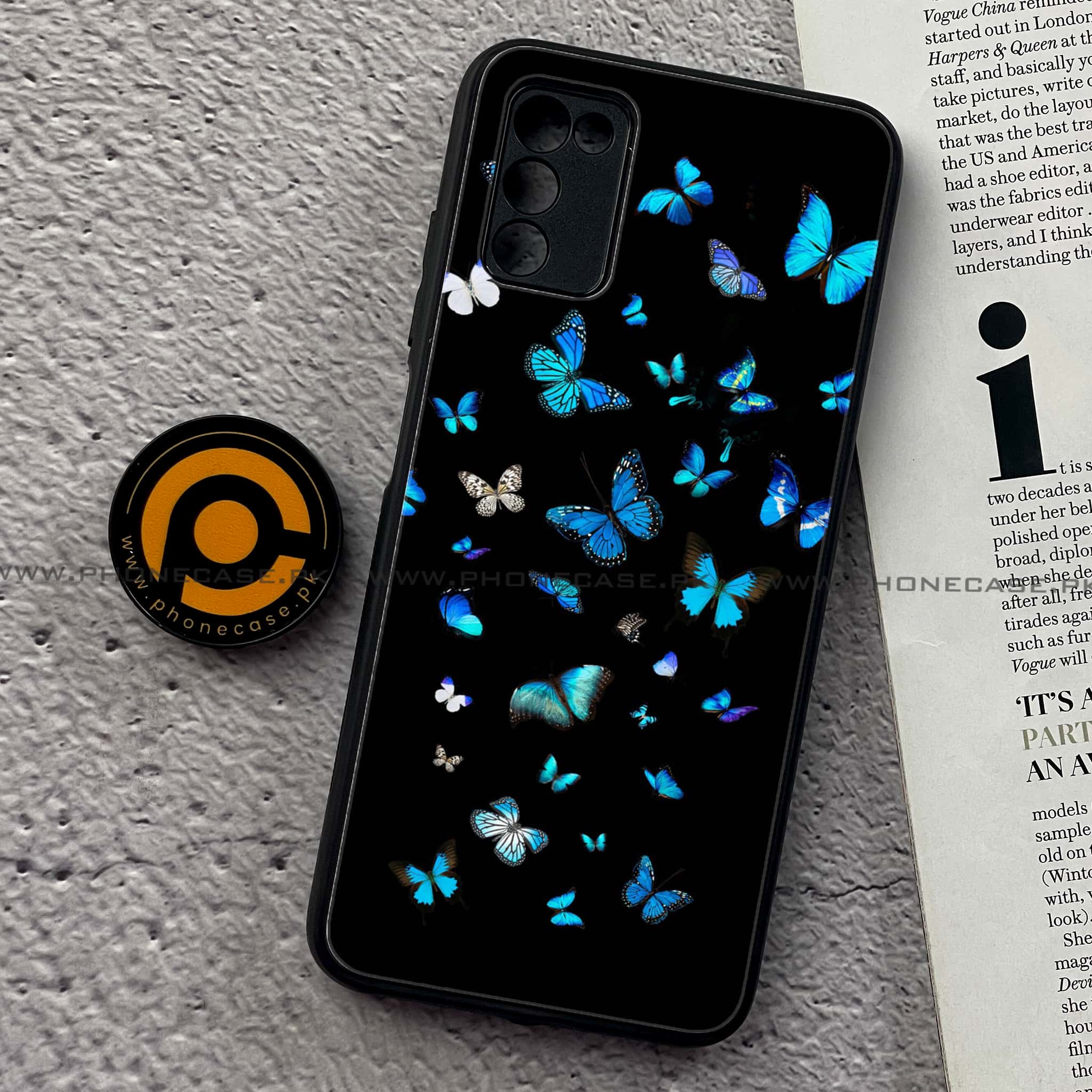 Samsung Galaxy A02s -  Butterflies Design Series - Premium Printed Metal soft Bumper shock Proof Case