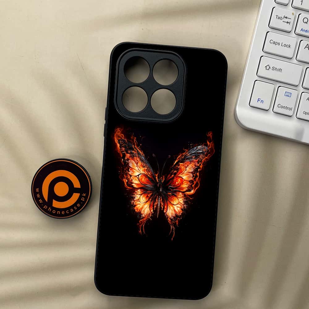 Honor X5b Plus - Butterflies Design Series - Premium Metal  Printed soft Bumper shock Proof Case