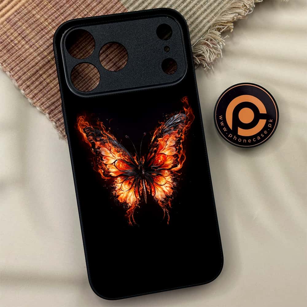 iPhone 17 Pro Max - Butterflies Design Series - Premium Metal Printed soft Bumper shock Proof Case