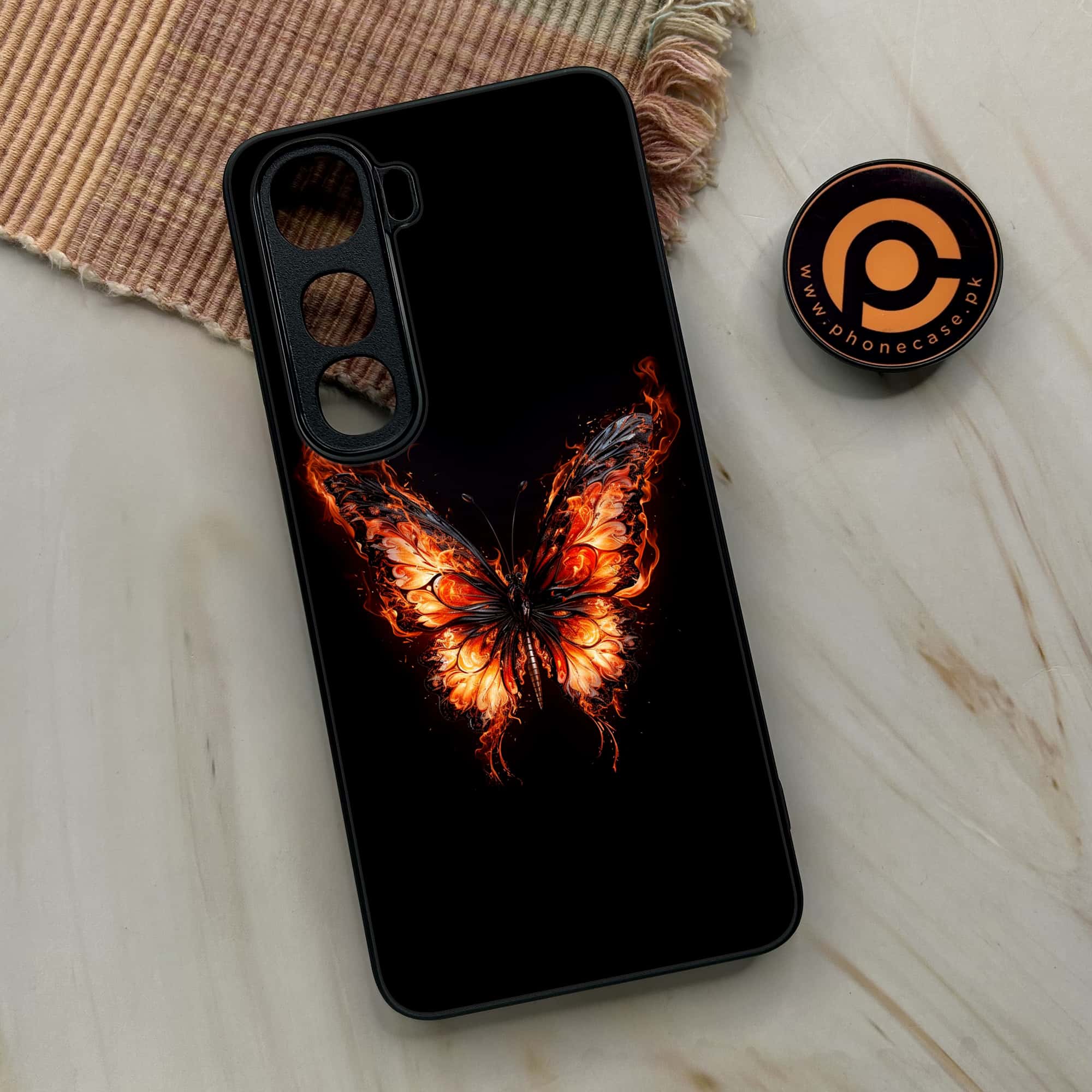 Vivo Y400 - Butterflies Design Series - Premium Metal Printed soft Bumper shock Proof Case
