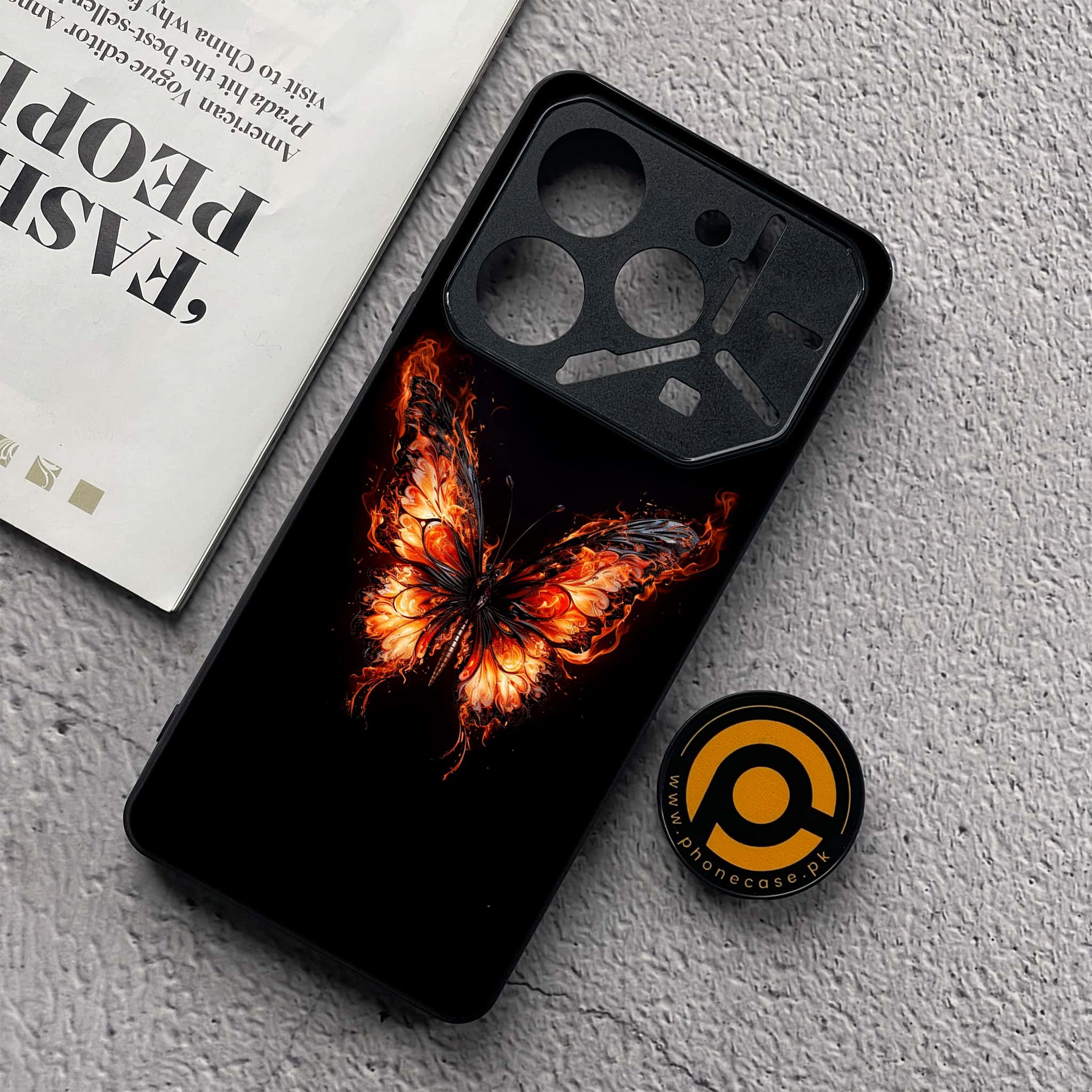 Tecno Pova 6 Neo - Butterflies Design Series - Premium Metal  Printed soft Bumper shock Proof Case
