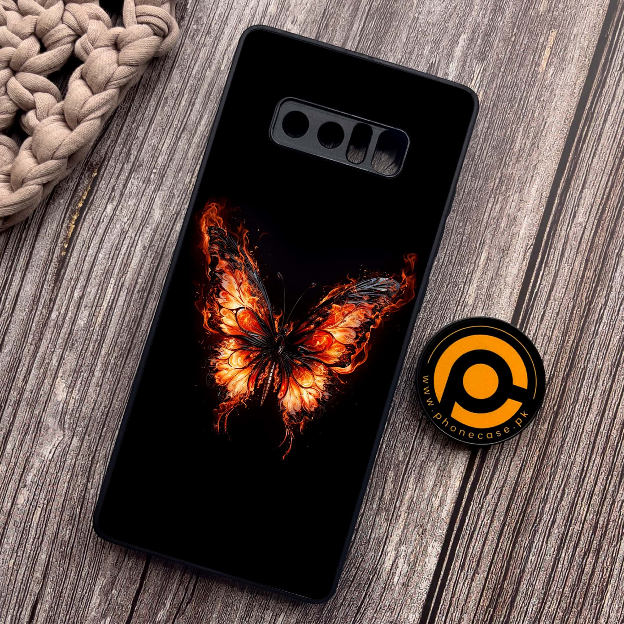 Samsung Galaxy Note 8 - Butterflies Design Series - Premium Metal Printed soft Bumper shock Proof Case