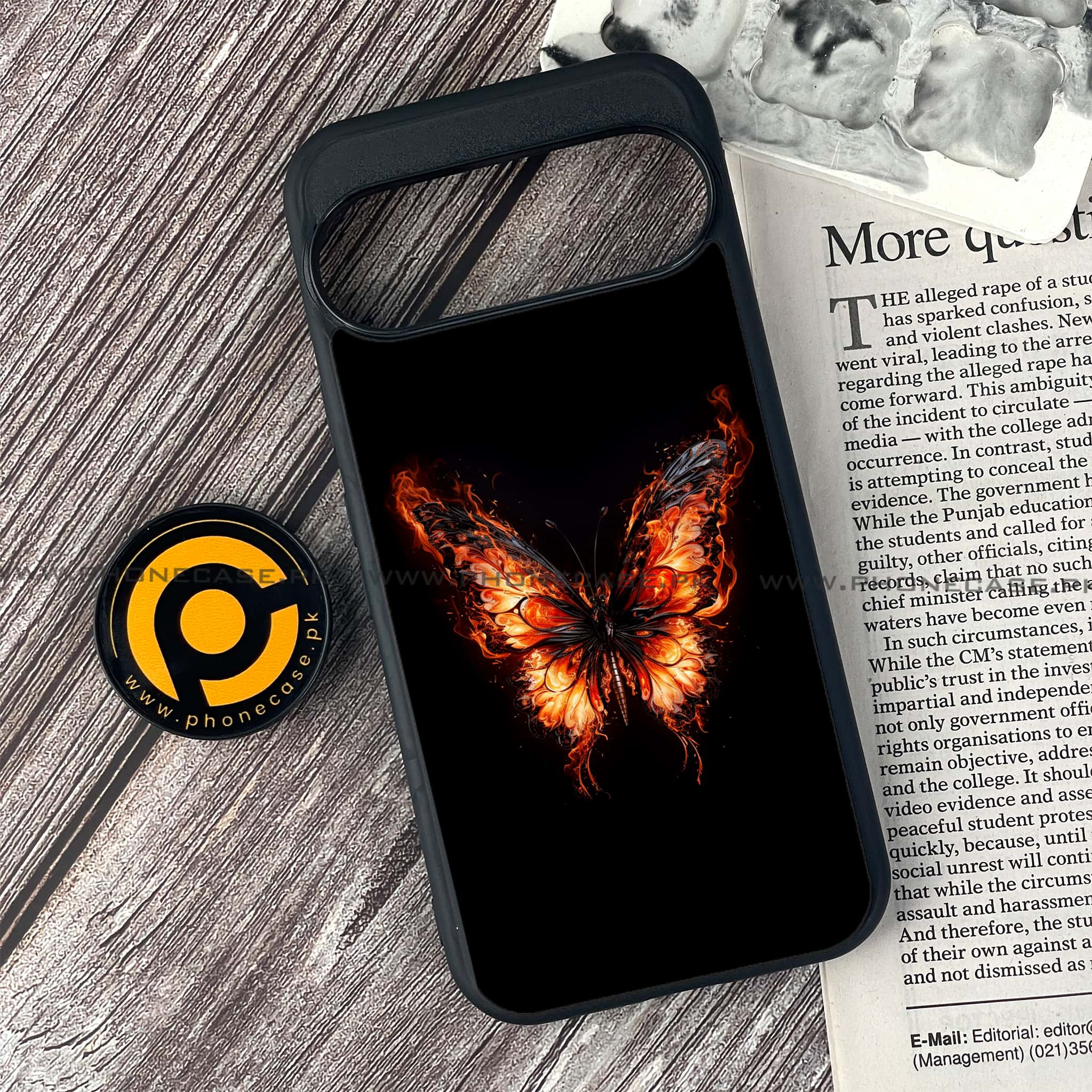 Google Pixel 9 Pro -  Butterflies Design Series - Premium Printed Glass soft Bumper shock Proof Case