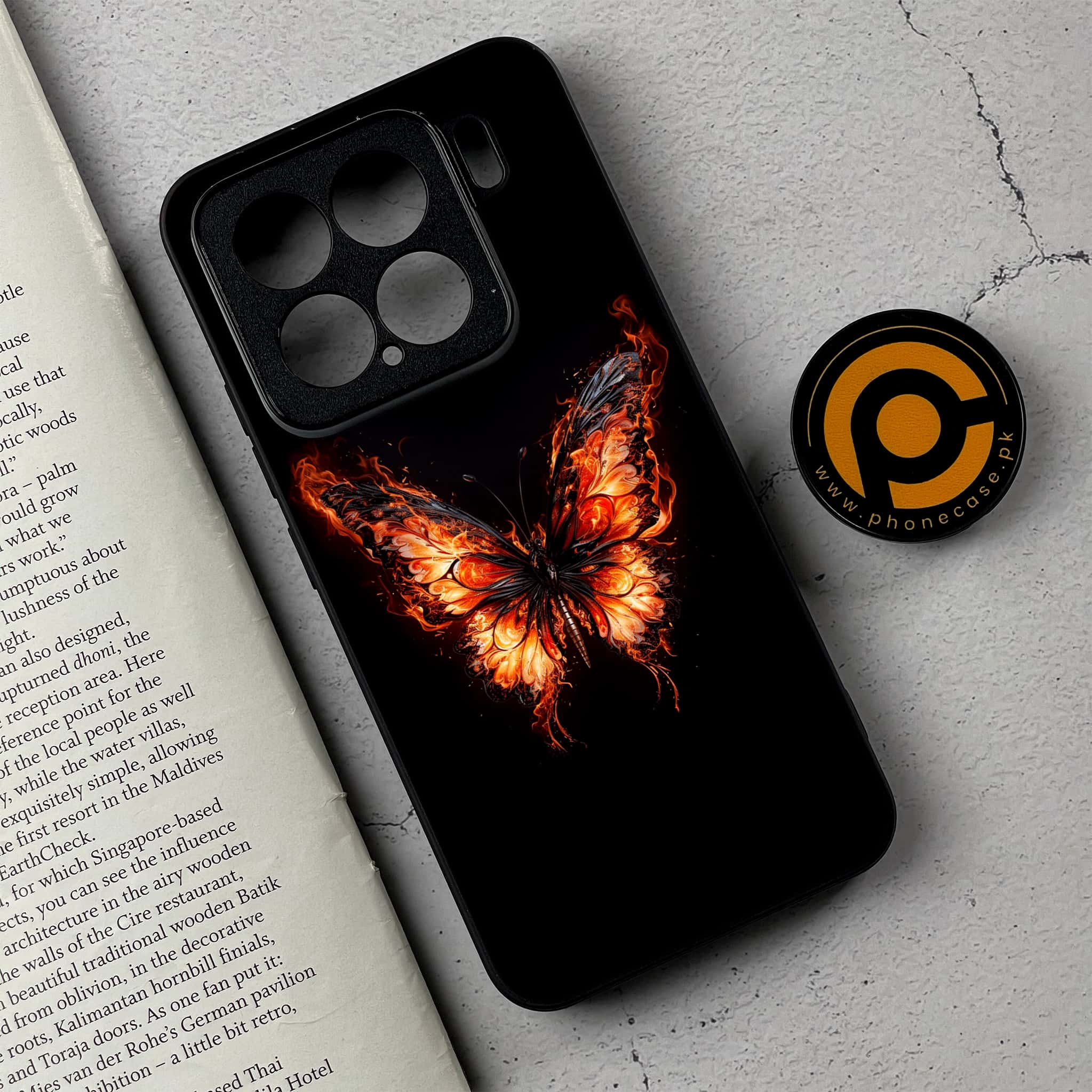 Xiaomi 15 - Butterflies Design - Premium Metal Printed soft Bumper shock Proof Case