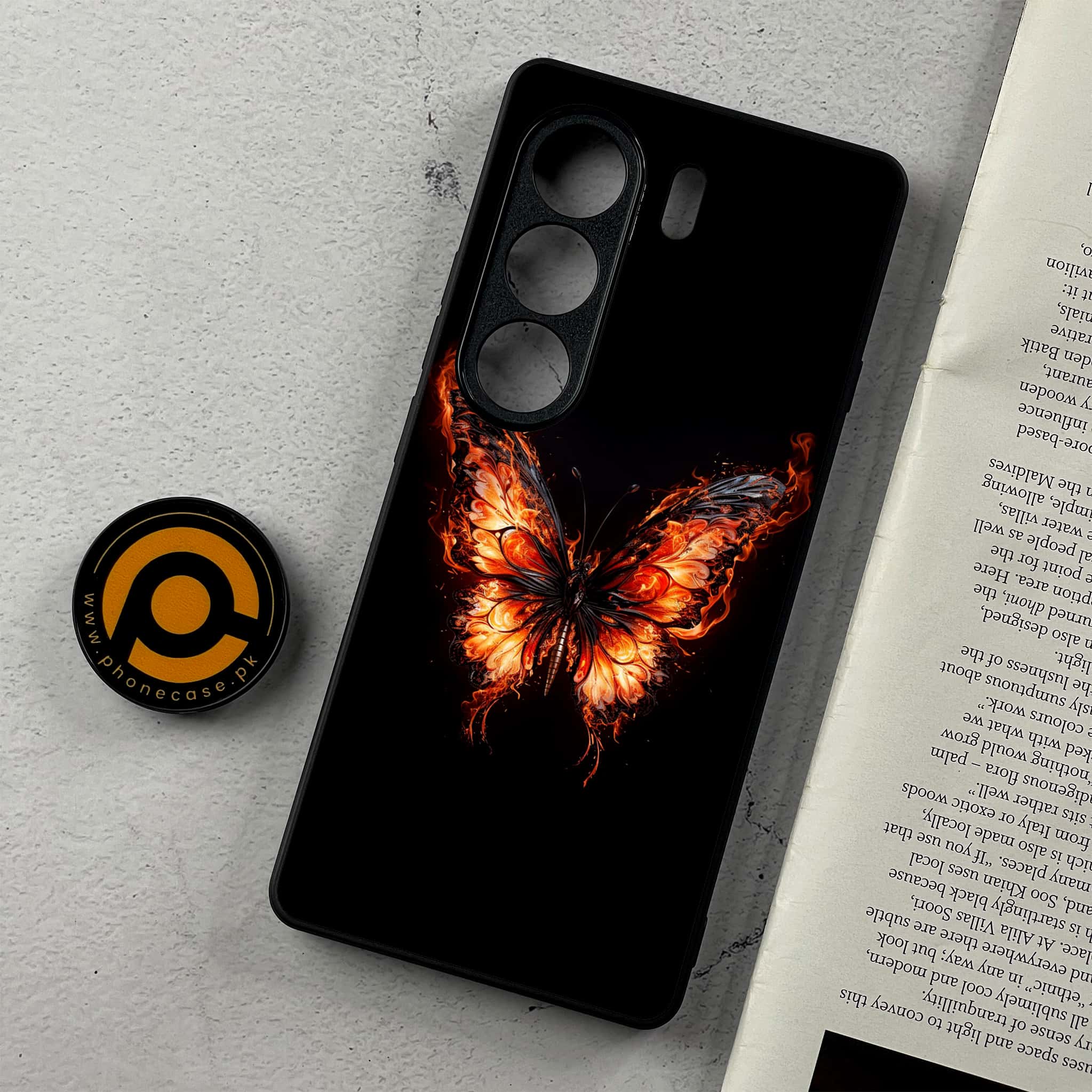 Tecno Camon 40 - Butterflies Design Series - Premium Metal Printed Soft Bumper Shockproof Case