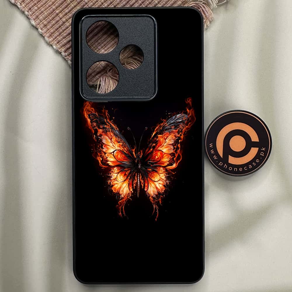 Realme GT 7 - Butterflies Design Series - Premium Metal Printed soft Bumper shock Proof Case