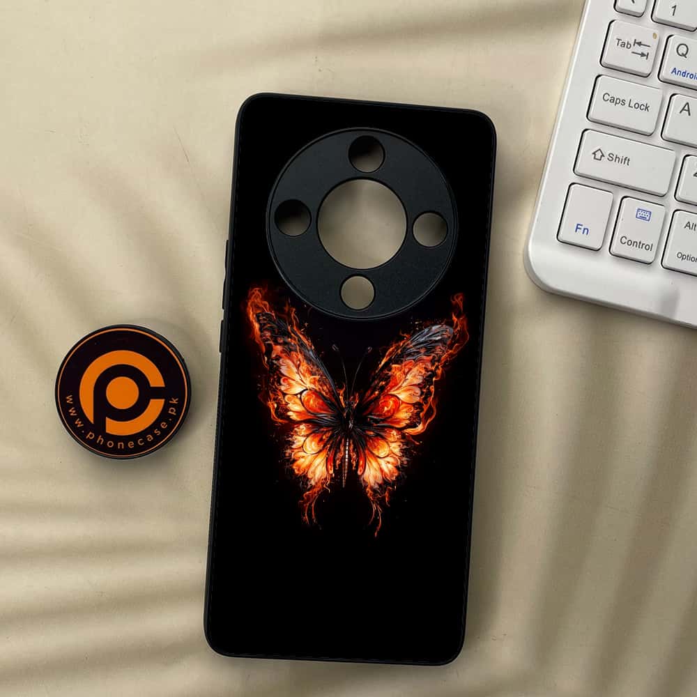 HONOR X9b 5G - Butterflies Design Series - Premium Metal  Printed soft Bumper shock Proof Case