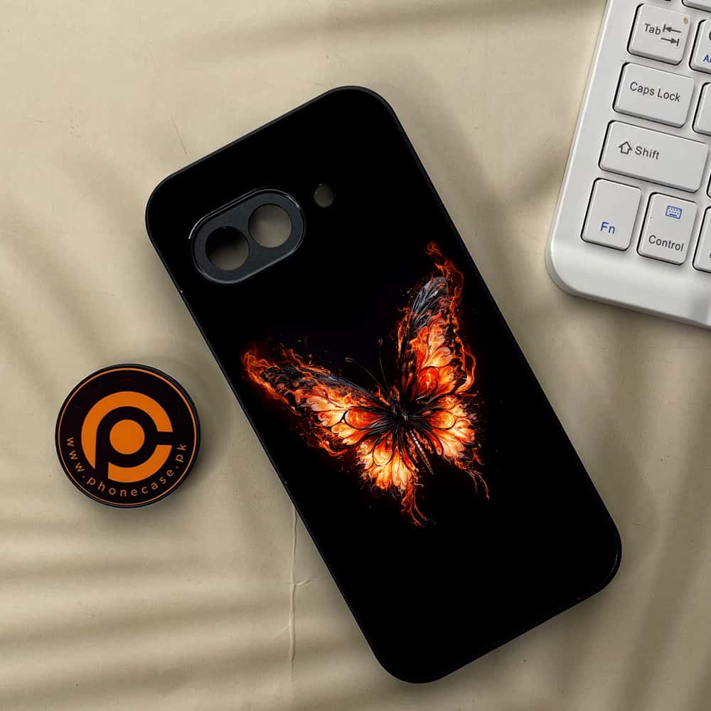 Google Pixel 9a - Butterflies Design Series - Premium Metal Printed soft Bumper Shock Proof Case