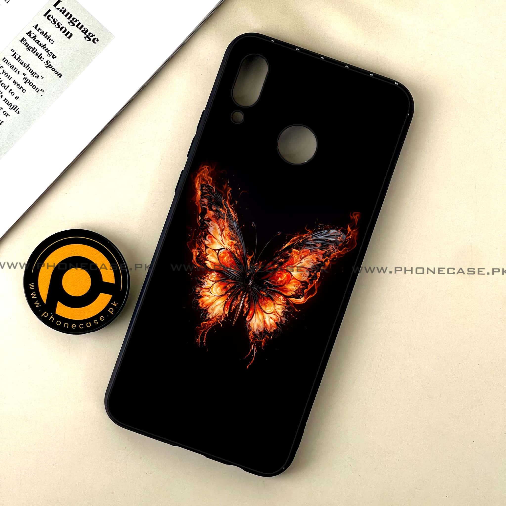 Huawei Nova 3 - Butterflies Design Series - Premium Printed Glass soft Bumper shock Proof Case