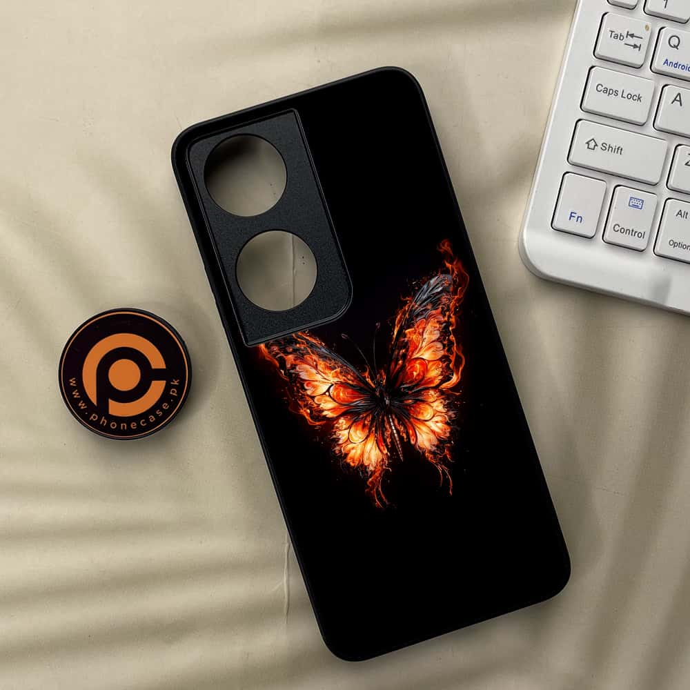 Honor X7b - Butterflies Design Series - Premium Metal  Printed soft Bumper shock Proof Case
