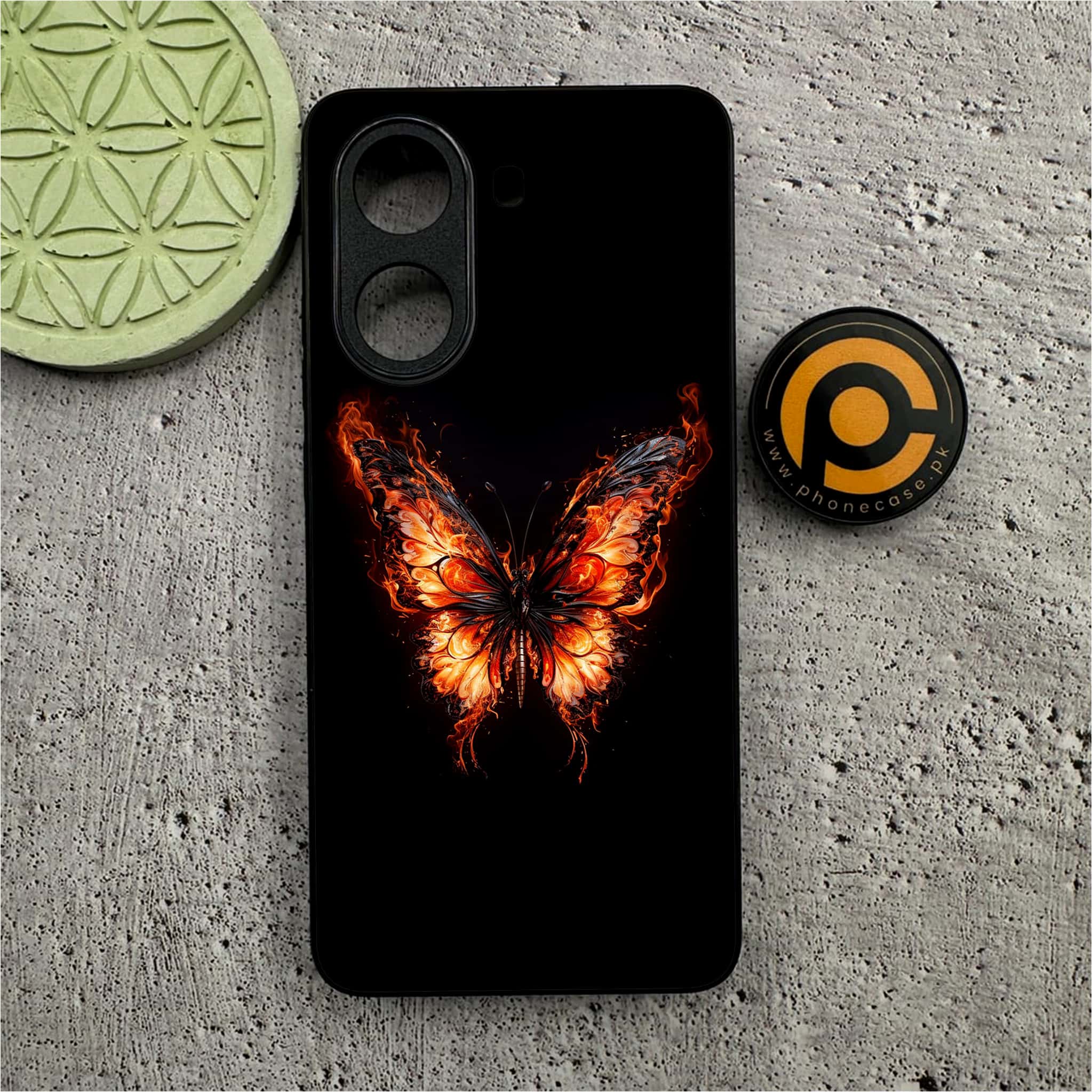 Xiaomi Poco X7 Pro 5G - Butterflies Design Series - Premium Metal  Printed soft Bumper shock Proof Case