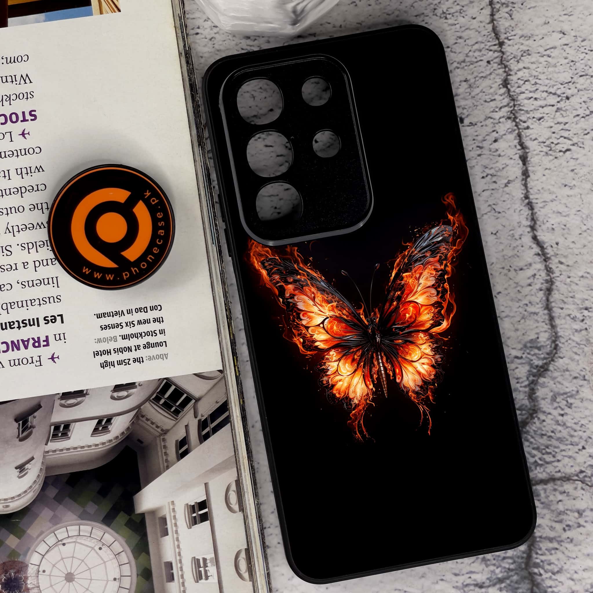 Vivo Y29 4G - Butterflies Design Series - Premium Metal Printed soft Bumper Shock Proof Case