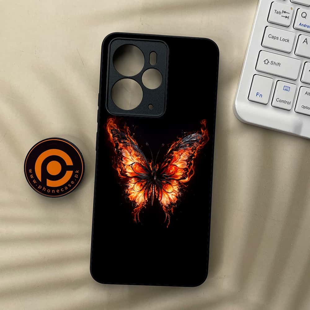 Realme 14 5G - Butterflies Design Series - Premium Metal Printed soft Bumper Shock Proof Case
