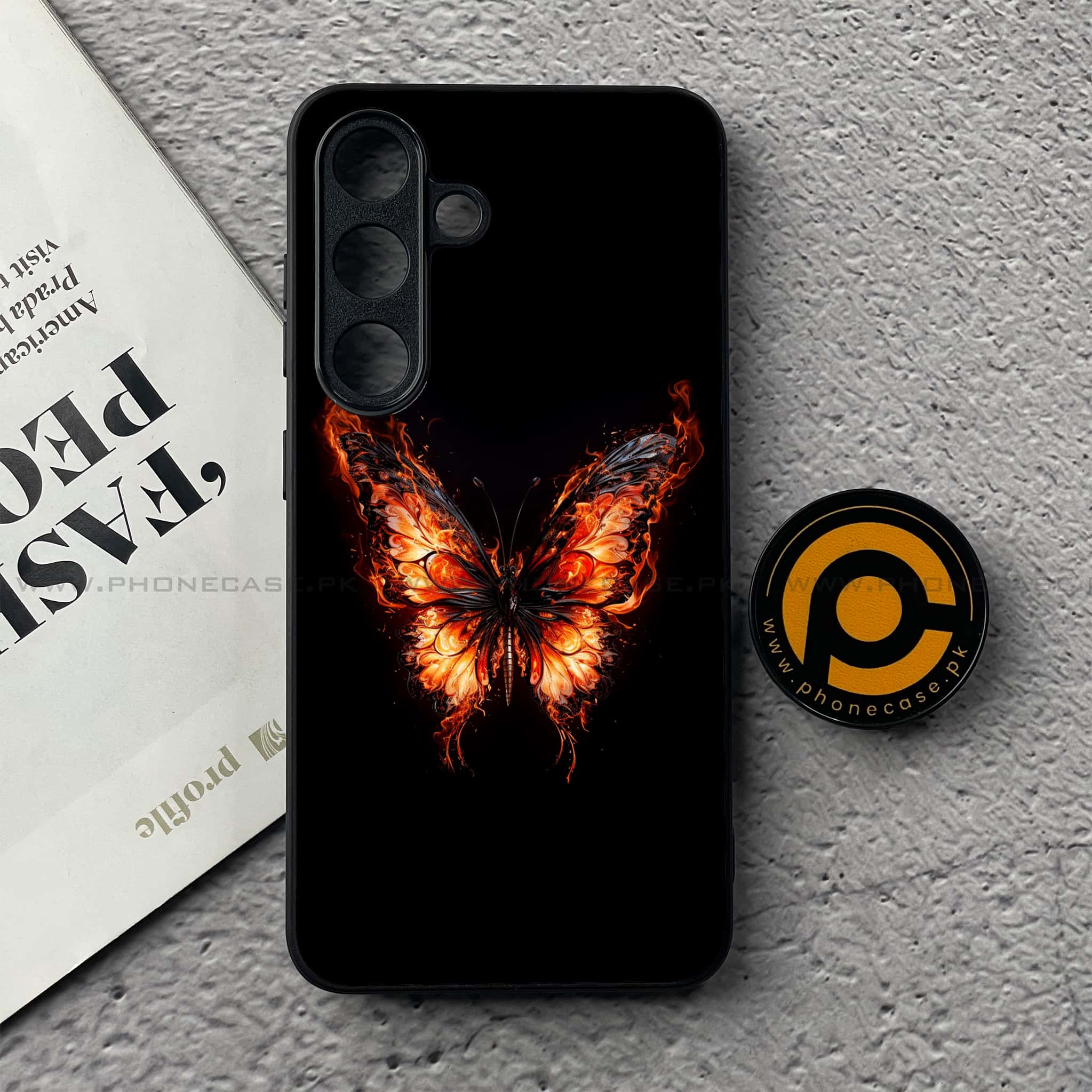 Samsung Galaxy S25 FE - Butterflies Design Series - Premium Metal Printed soft Bumper shock Proof Case